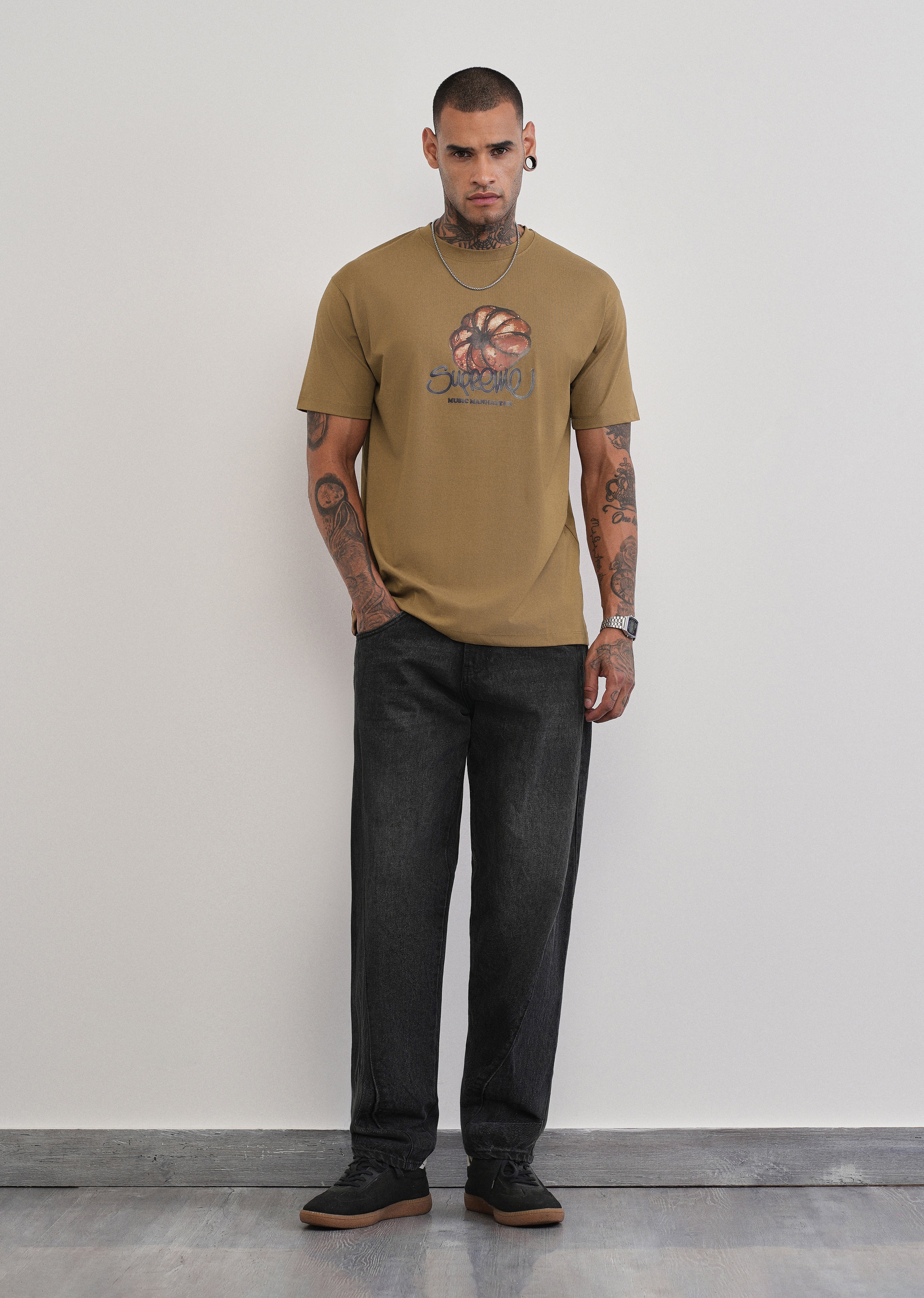 Autumn Khaki Brown T-shirt