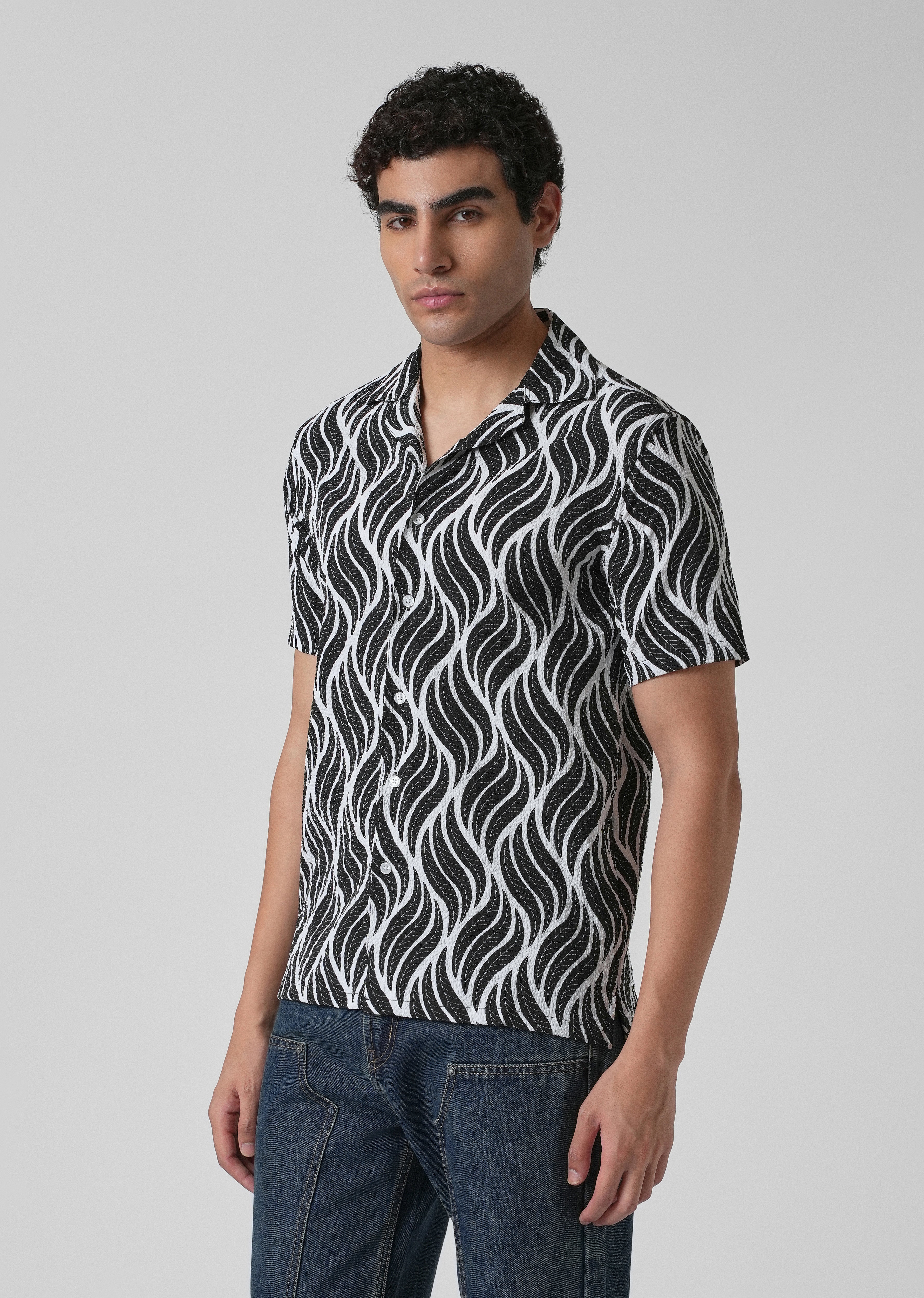 Autumn Leaf White Popcorn Shirt