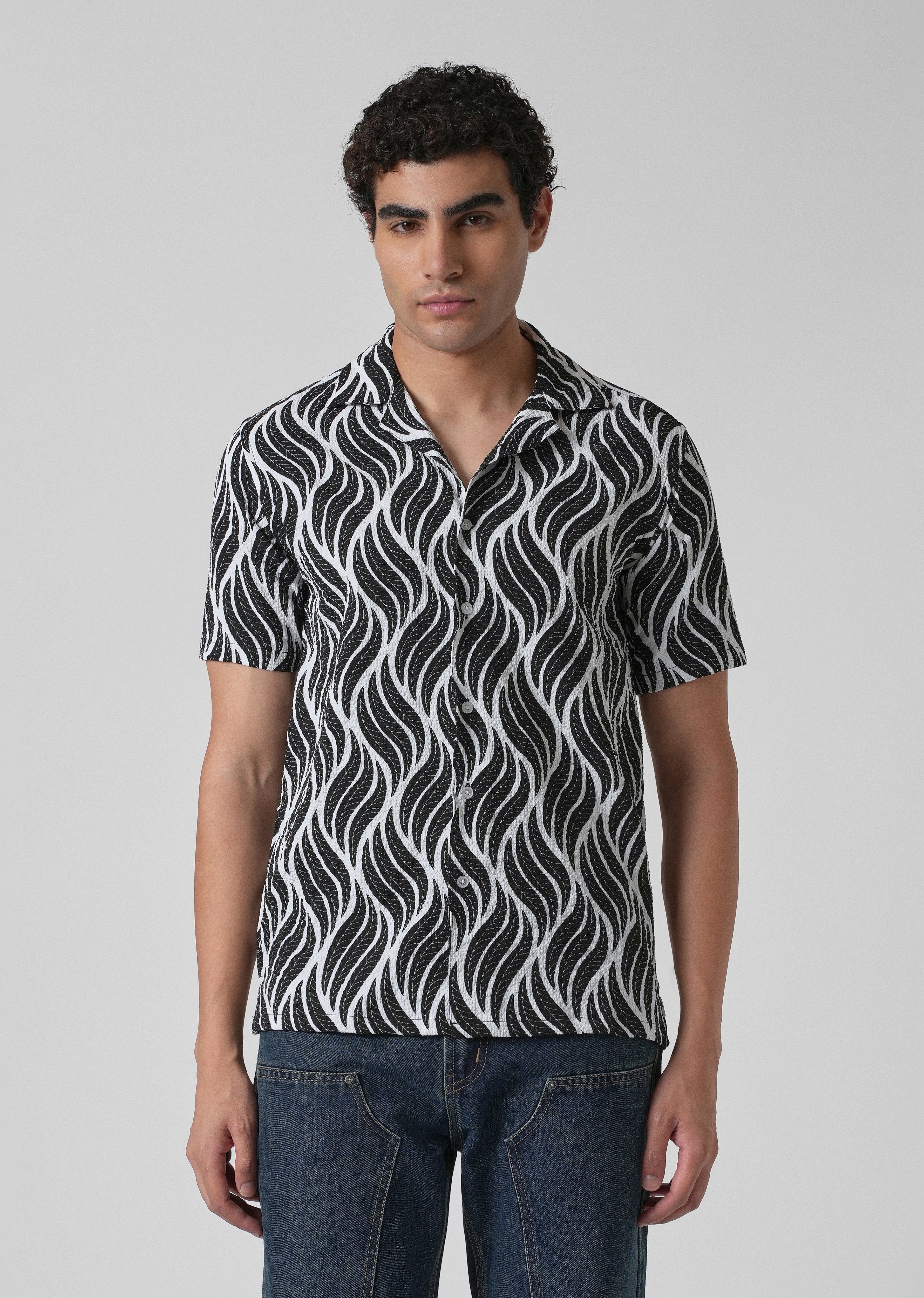 Autumn Leaf White Popcorn Shirt