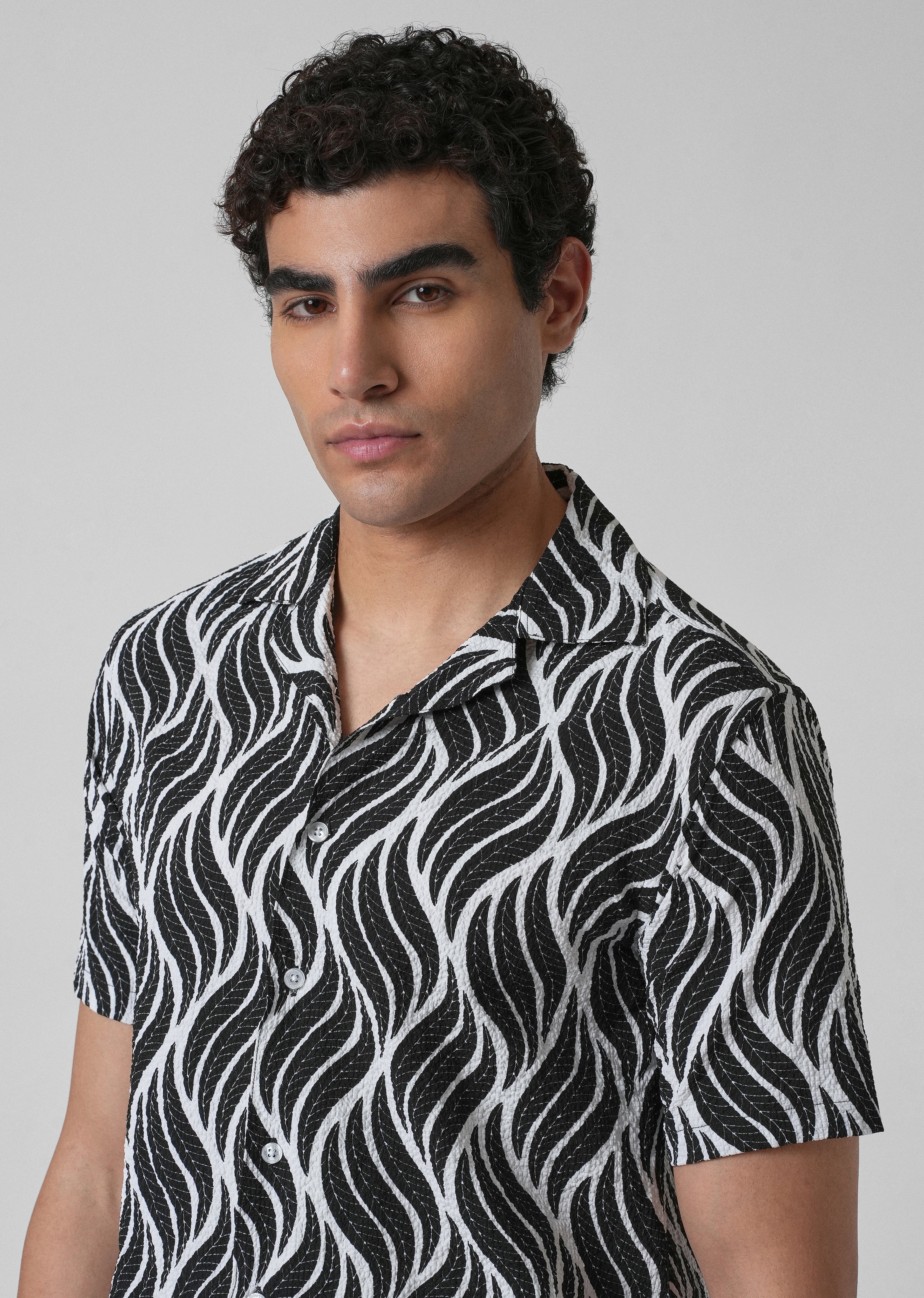 Autumn Leaf White Popcorn Shirt