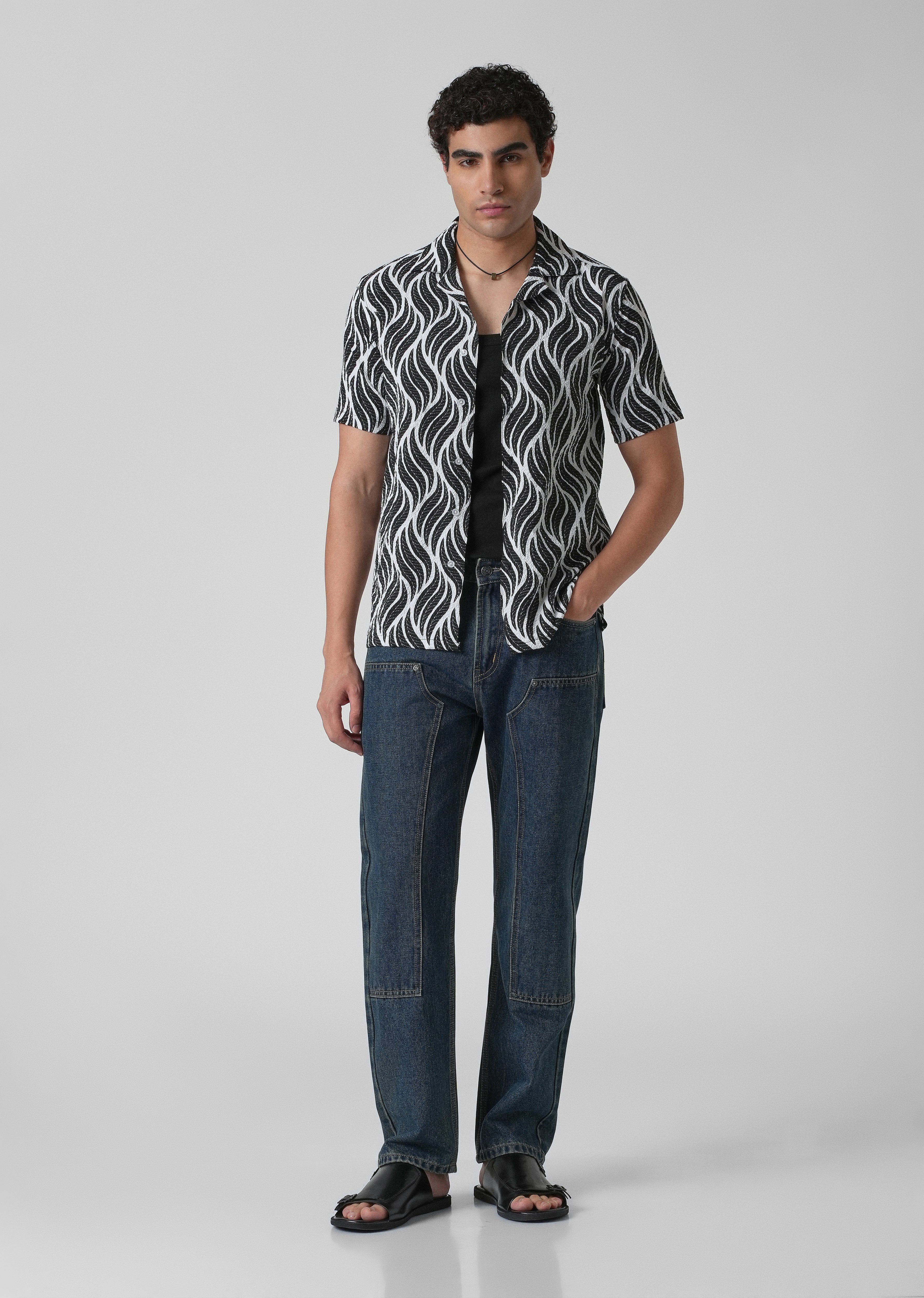 Autumn Leaf White Popcorn Shirt