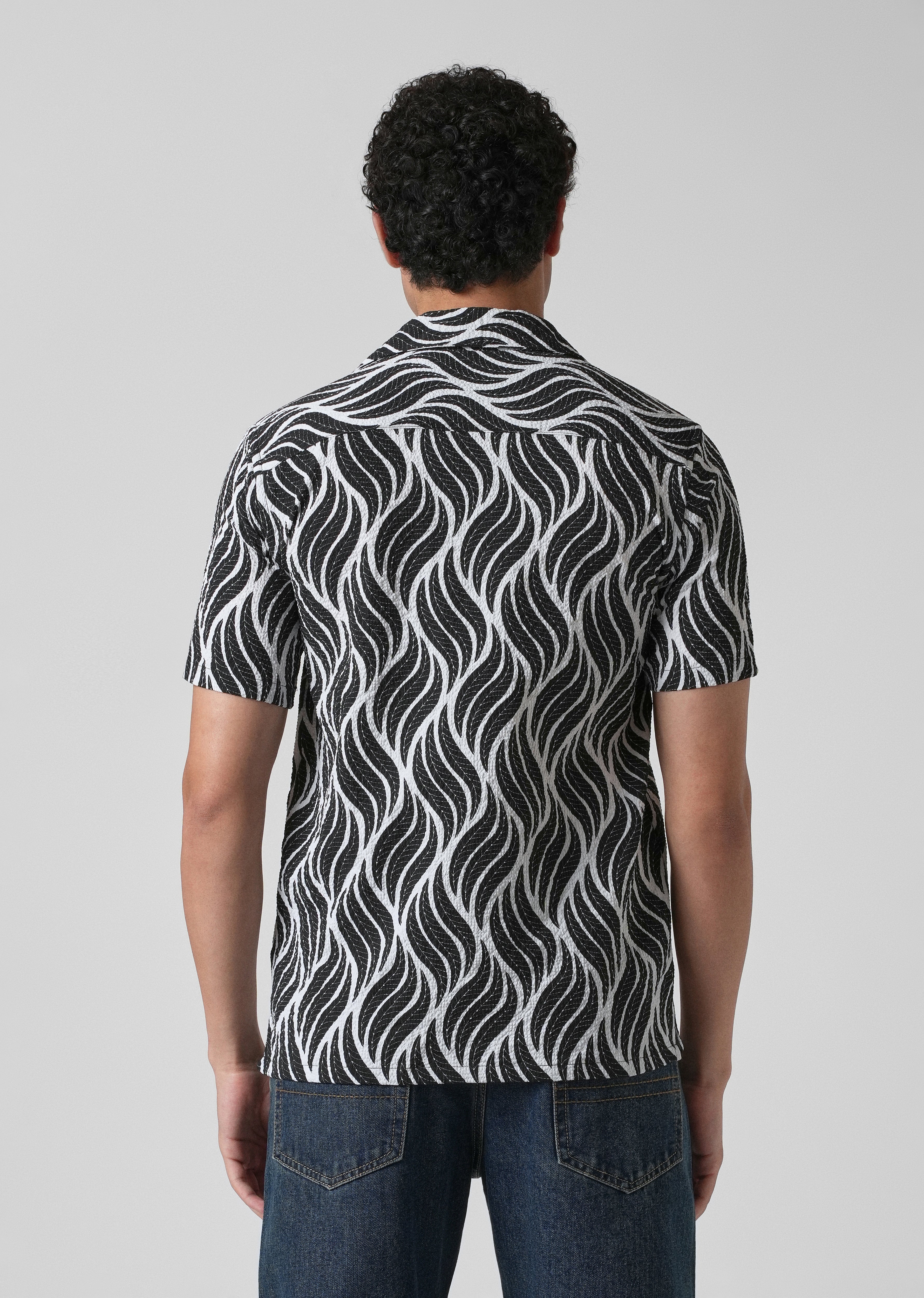 Autumn Leaf White Popcorn Shirt