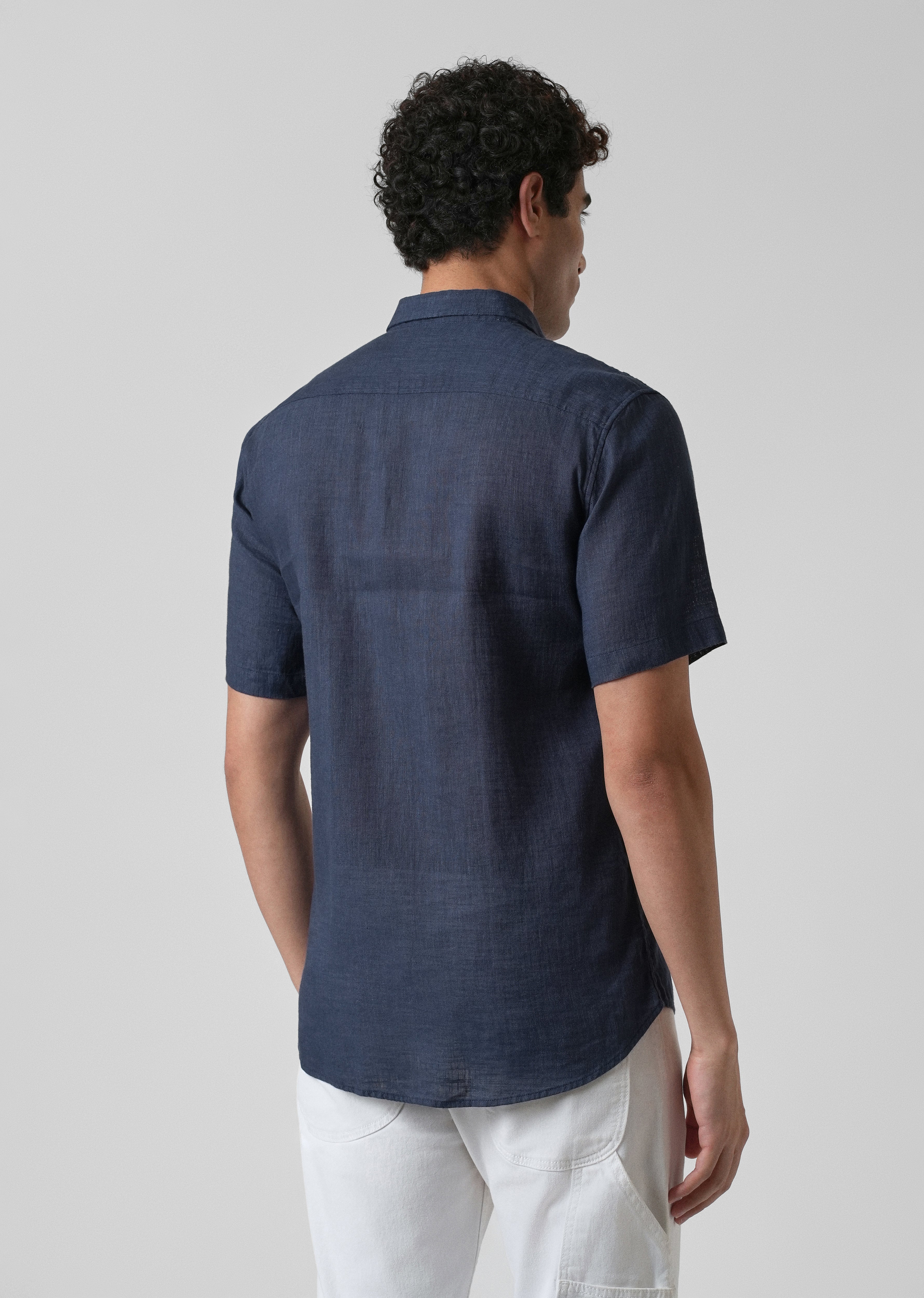 Batiste Dark Blue Linen shirt