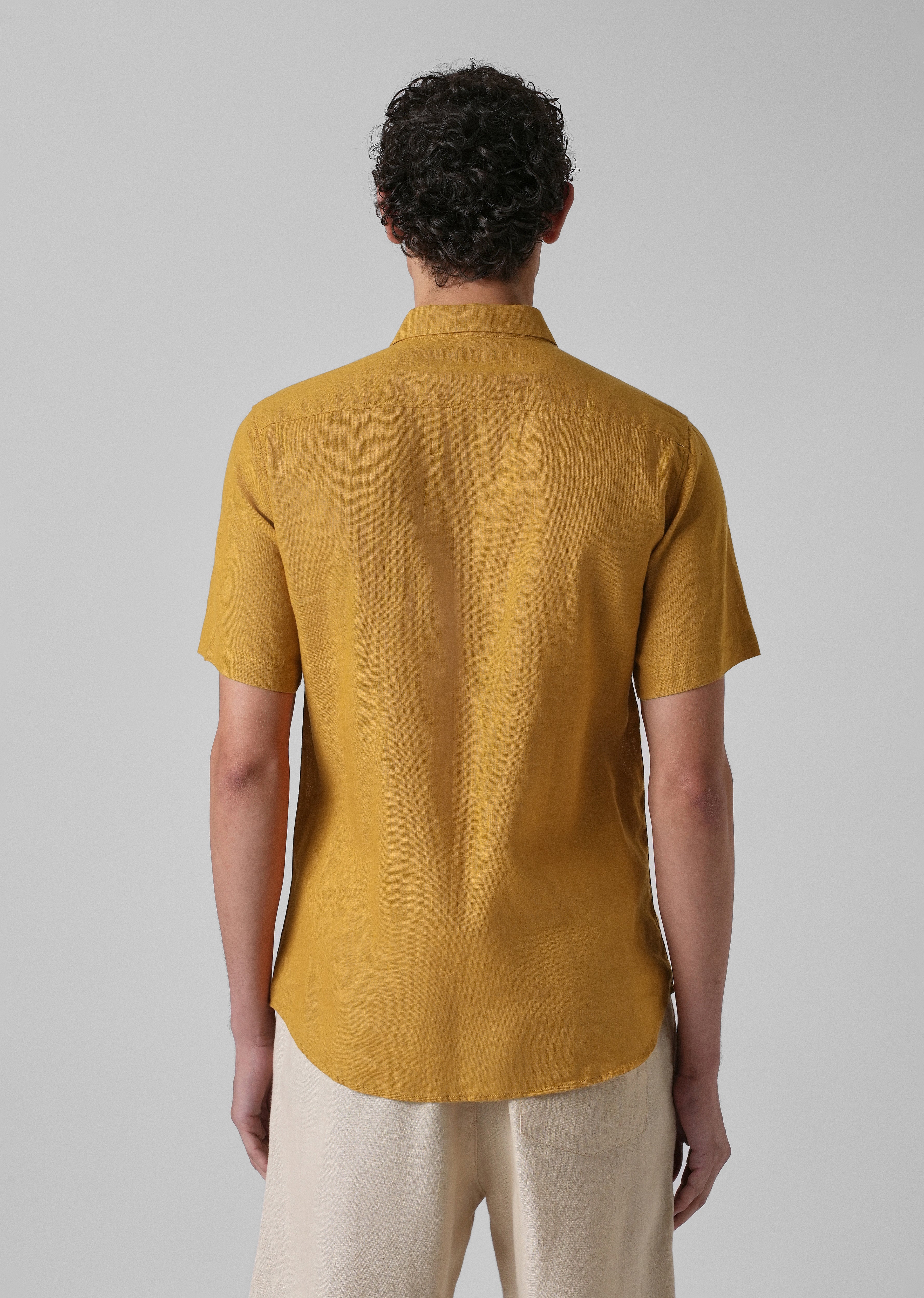 Batiste Gold Orange Linen shirt