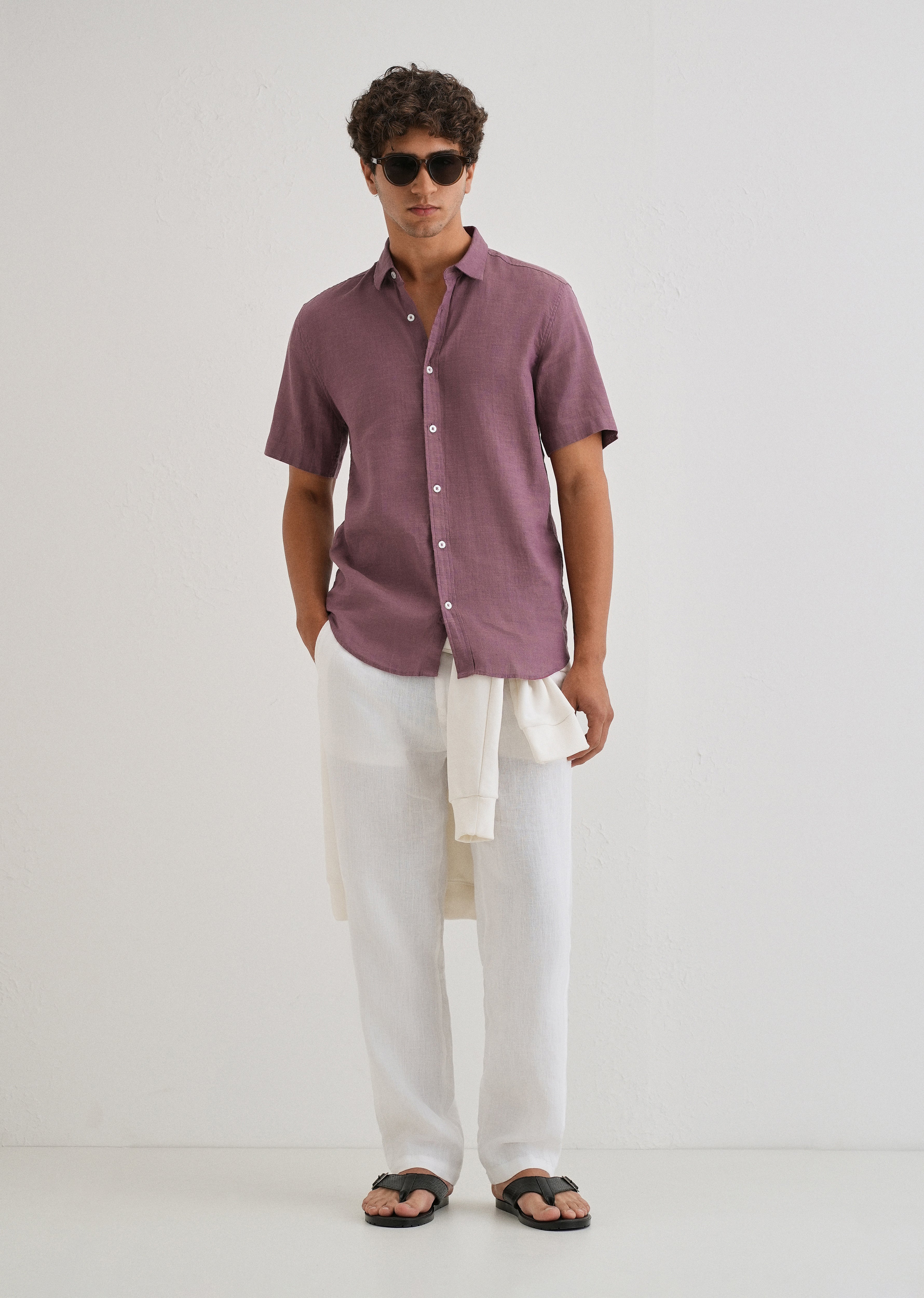 Batiste Violet Linen shirt