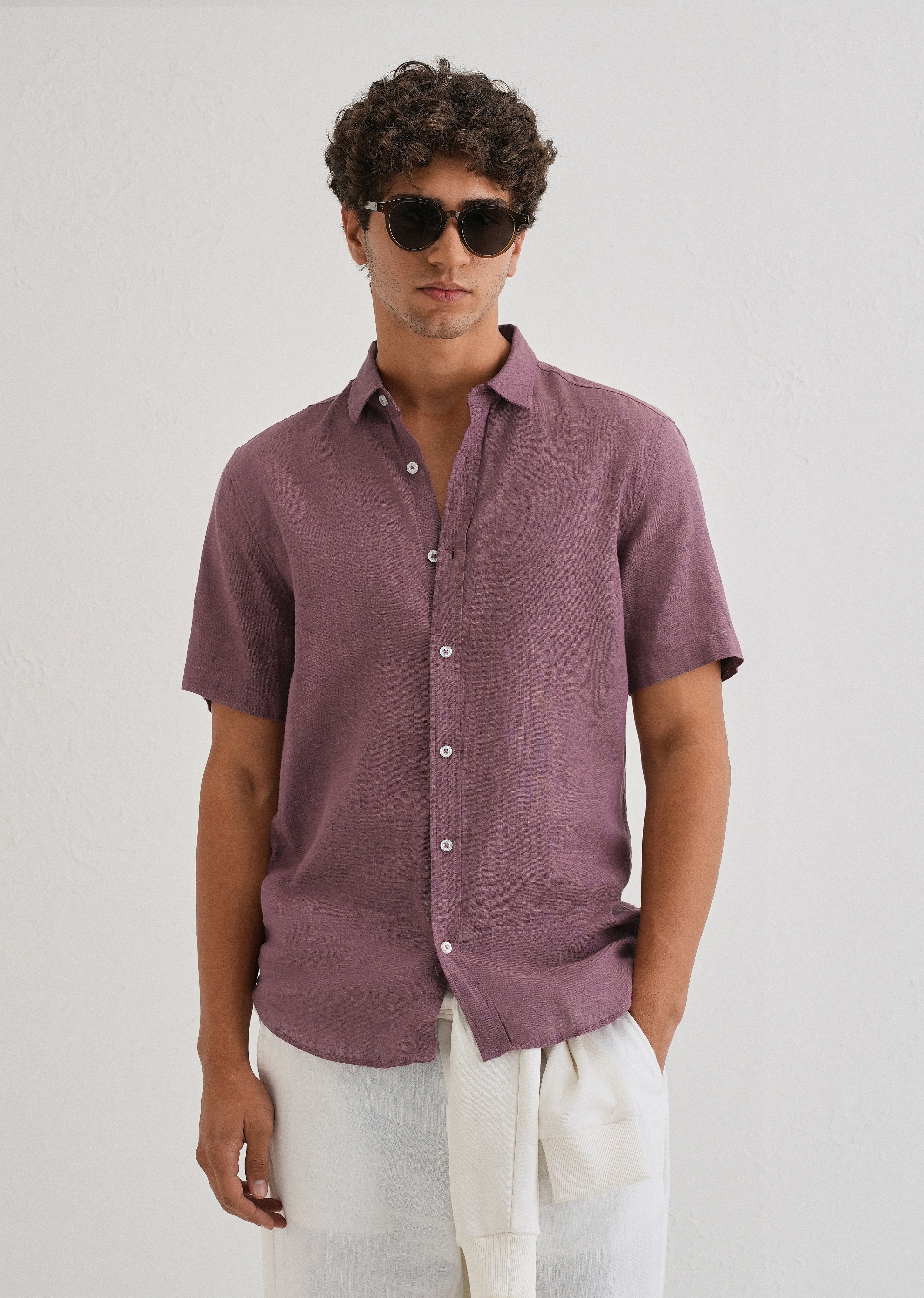 Batiste Violet Linen shirt
