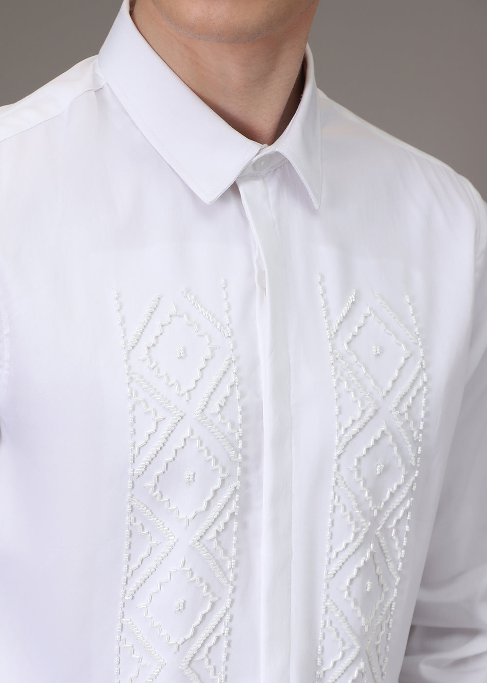 BeadazzleClub White Designer Shirt