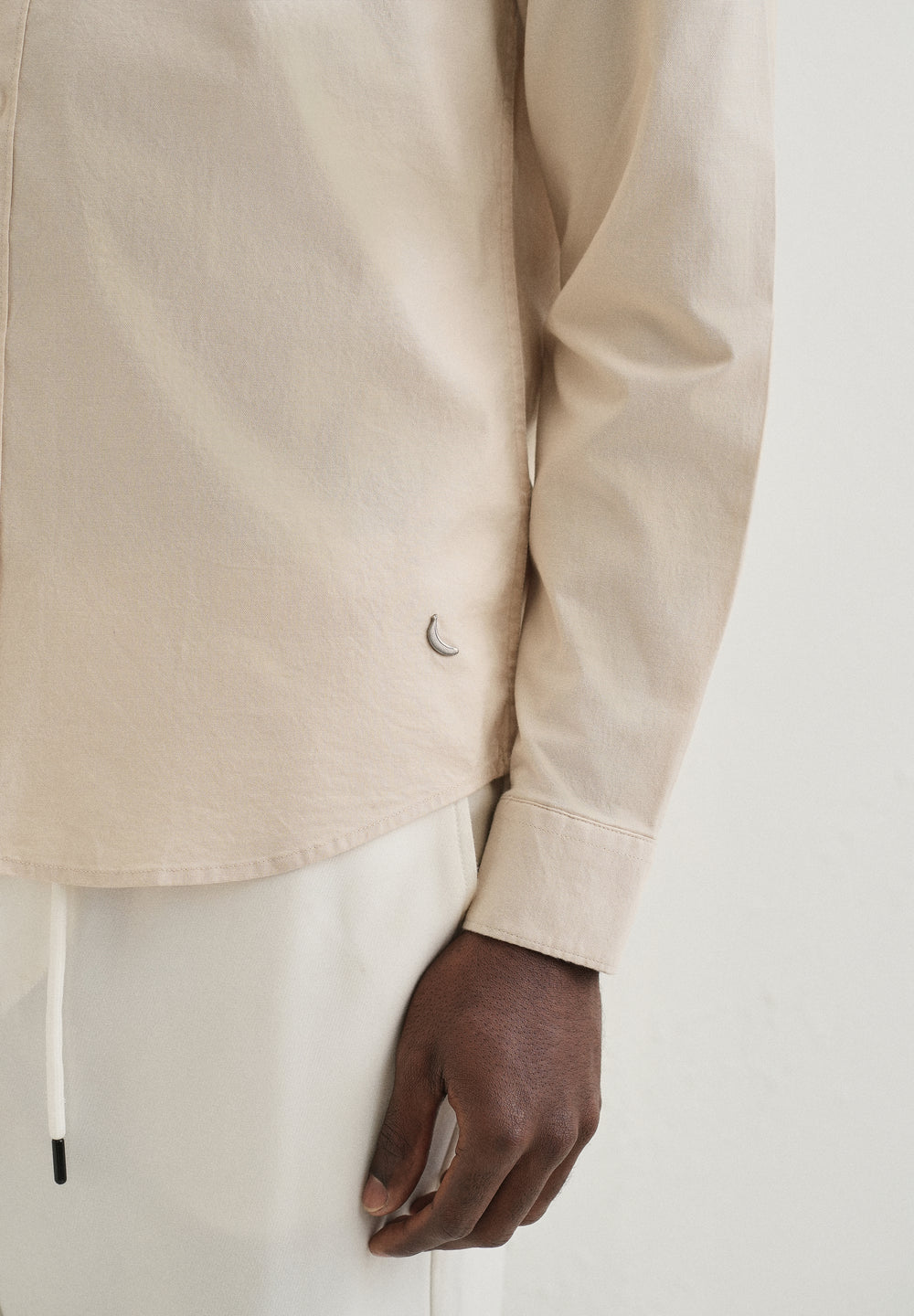 Beige Contrast Placket Shirt