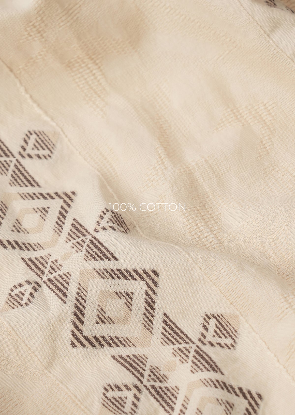 Beige Cotton Jacquard Shirt