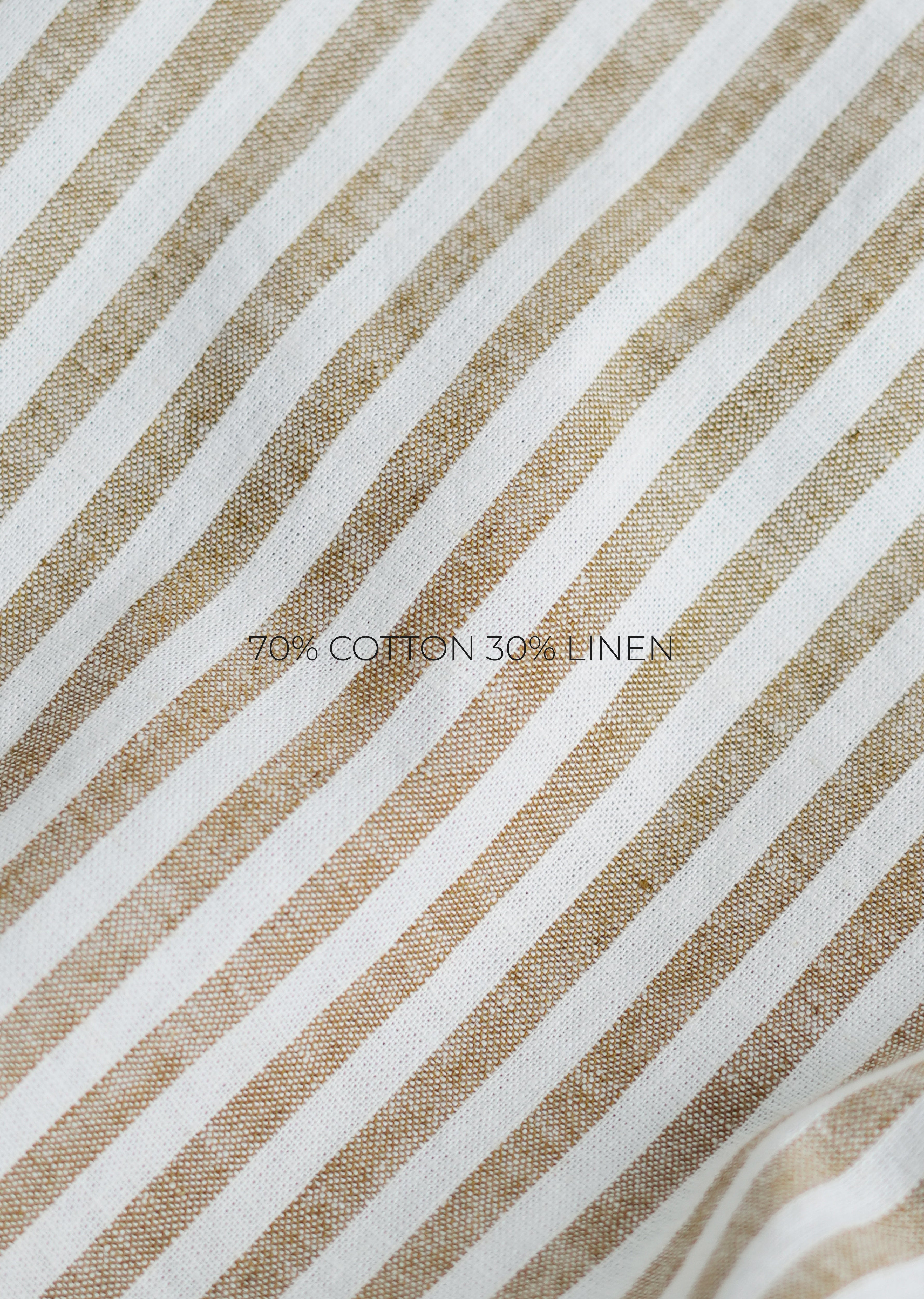 Beige Layered Look Stripe Shirt