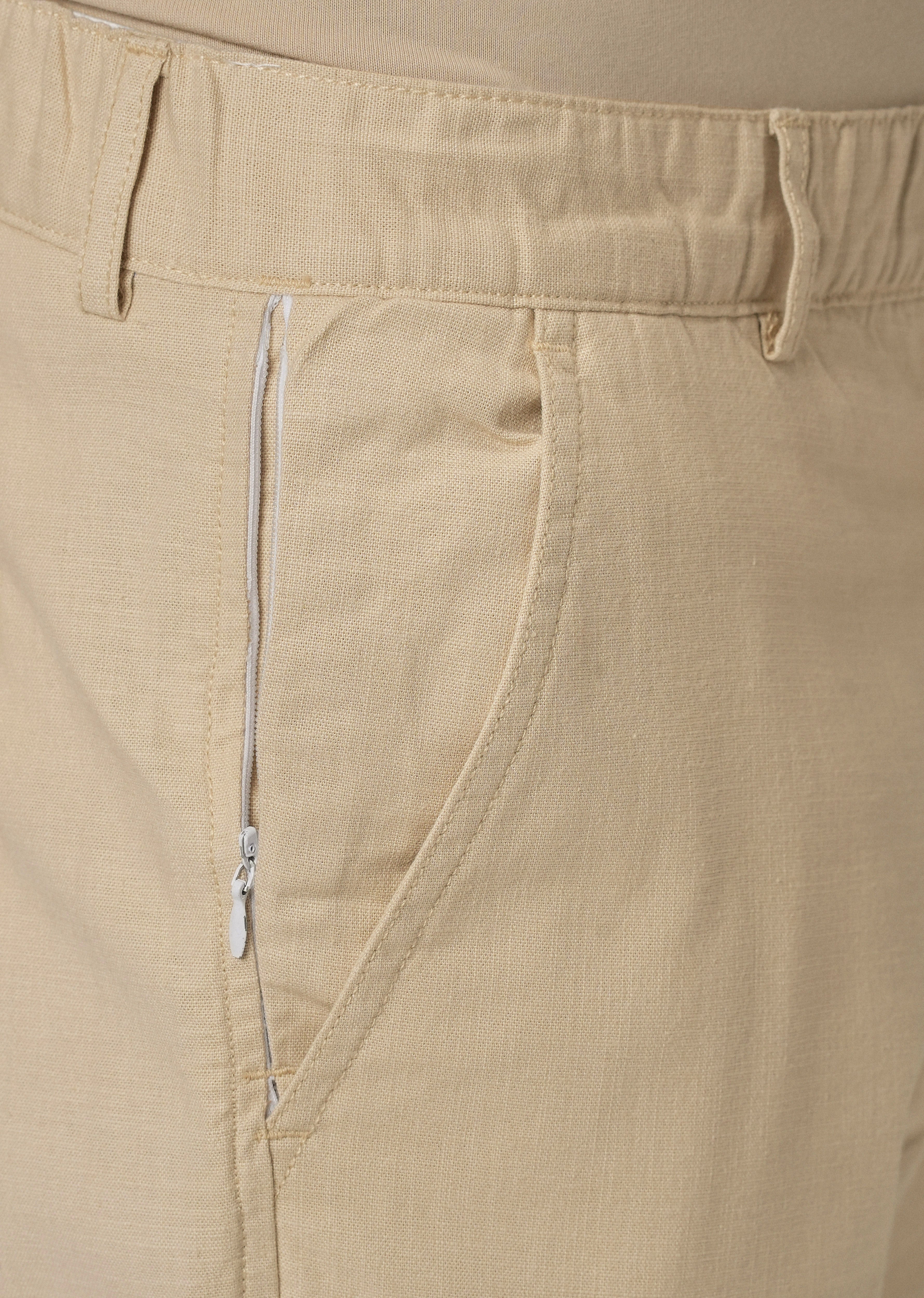 Beige Cotton Trouser