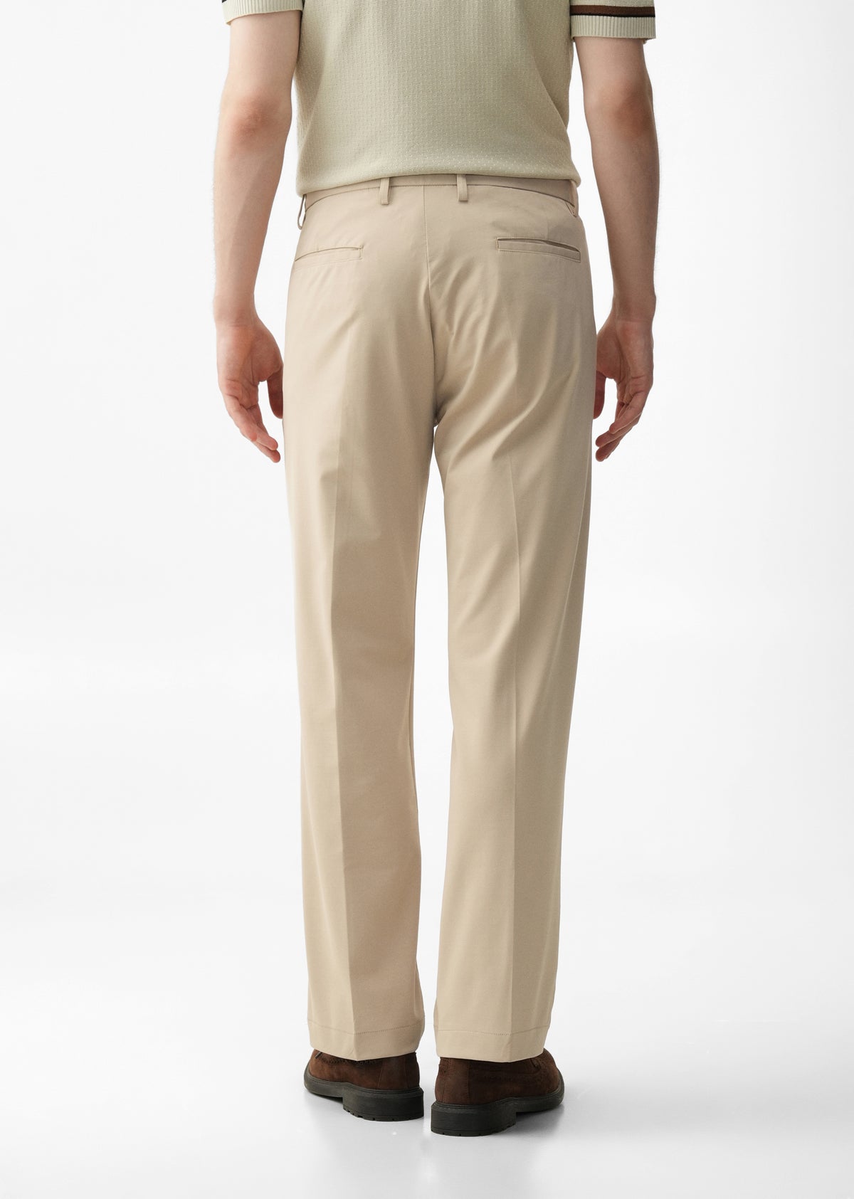 Beige Regular Fit Trouser