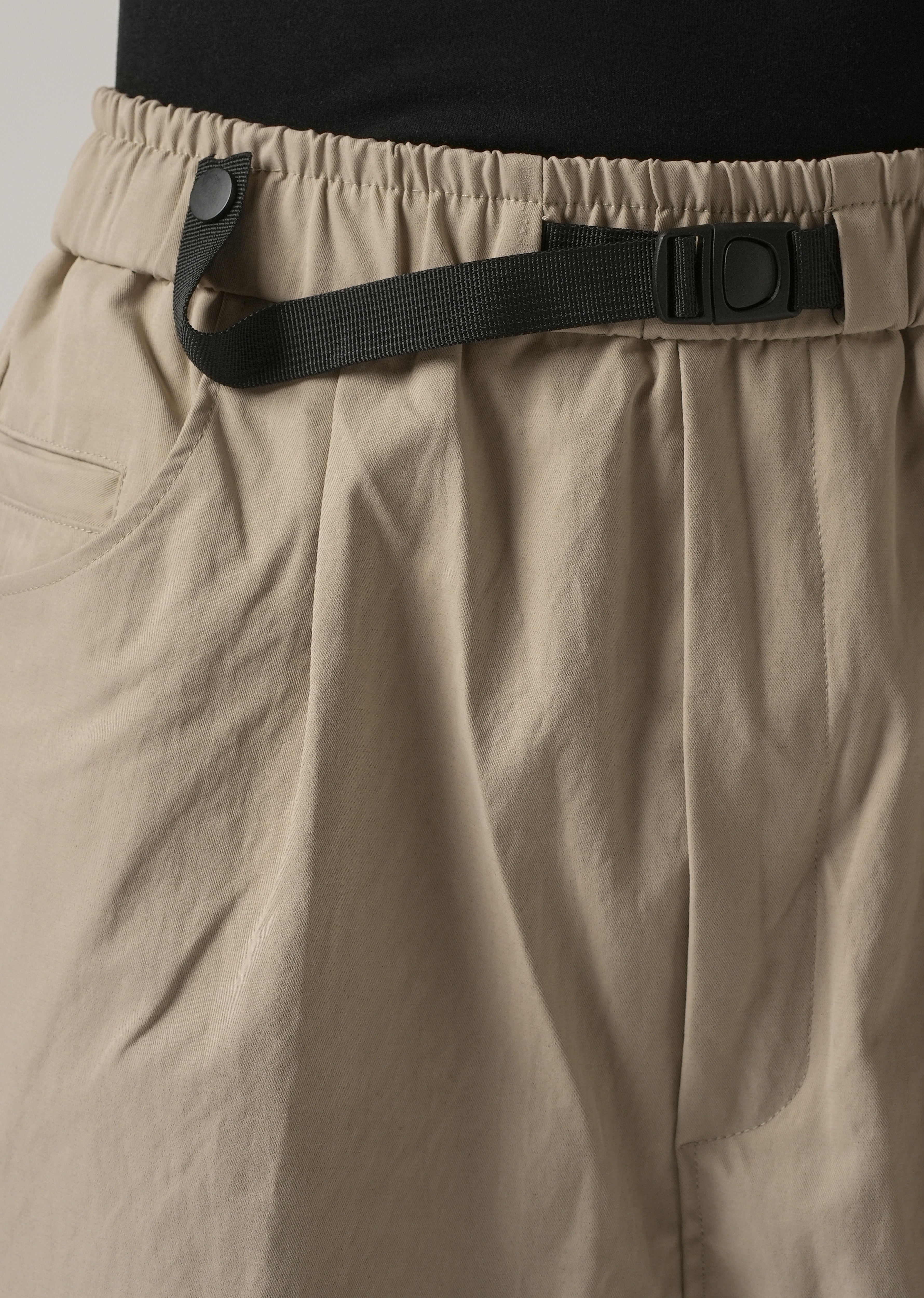 Beige Twill Relaxed Fit Pant