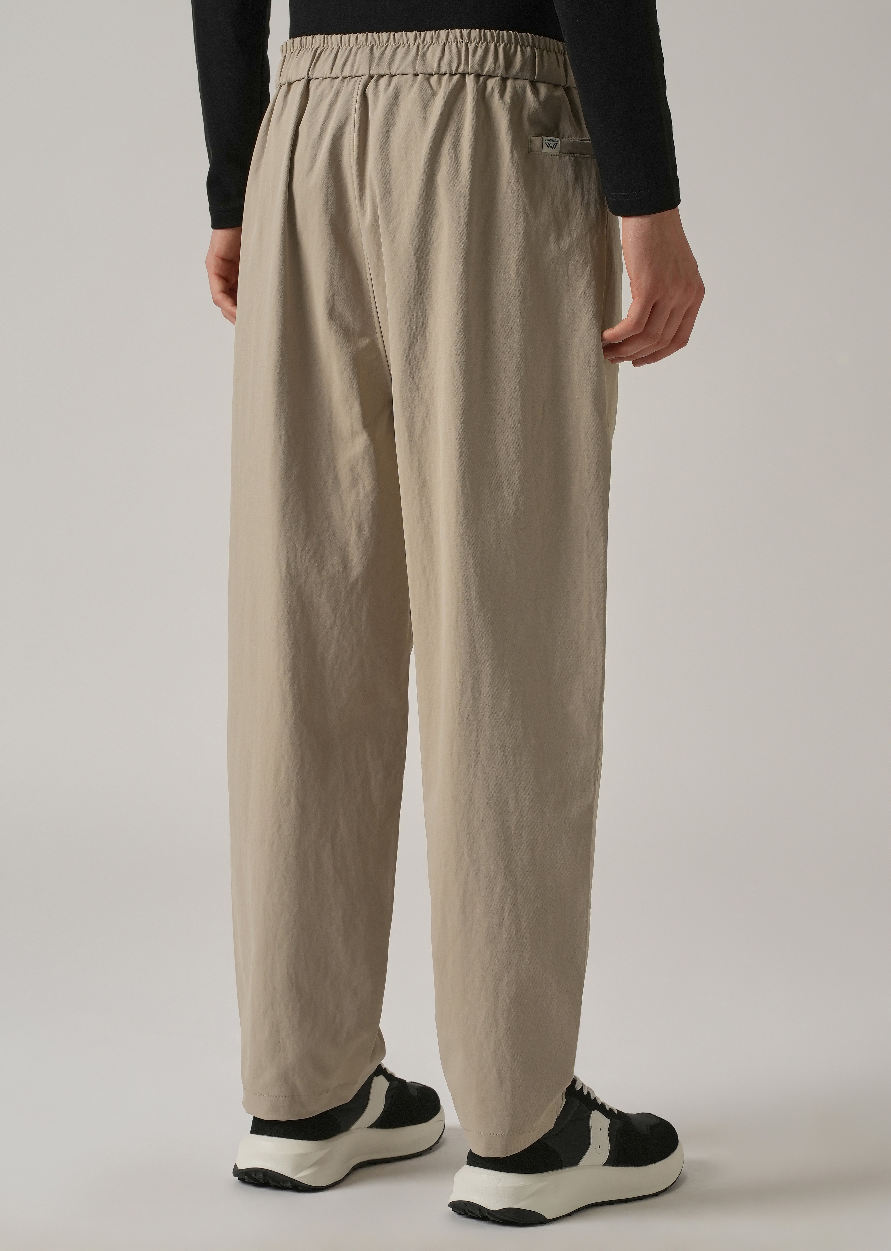 Beige Twill Relaxed Fit Pant