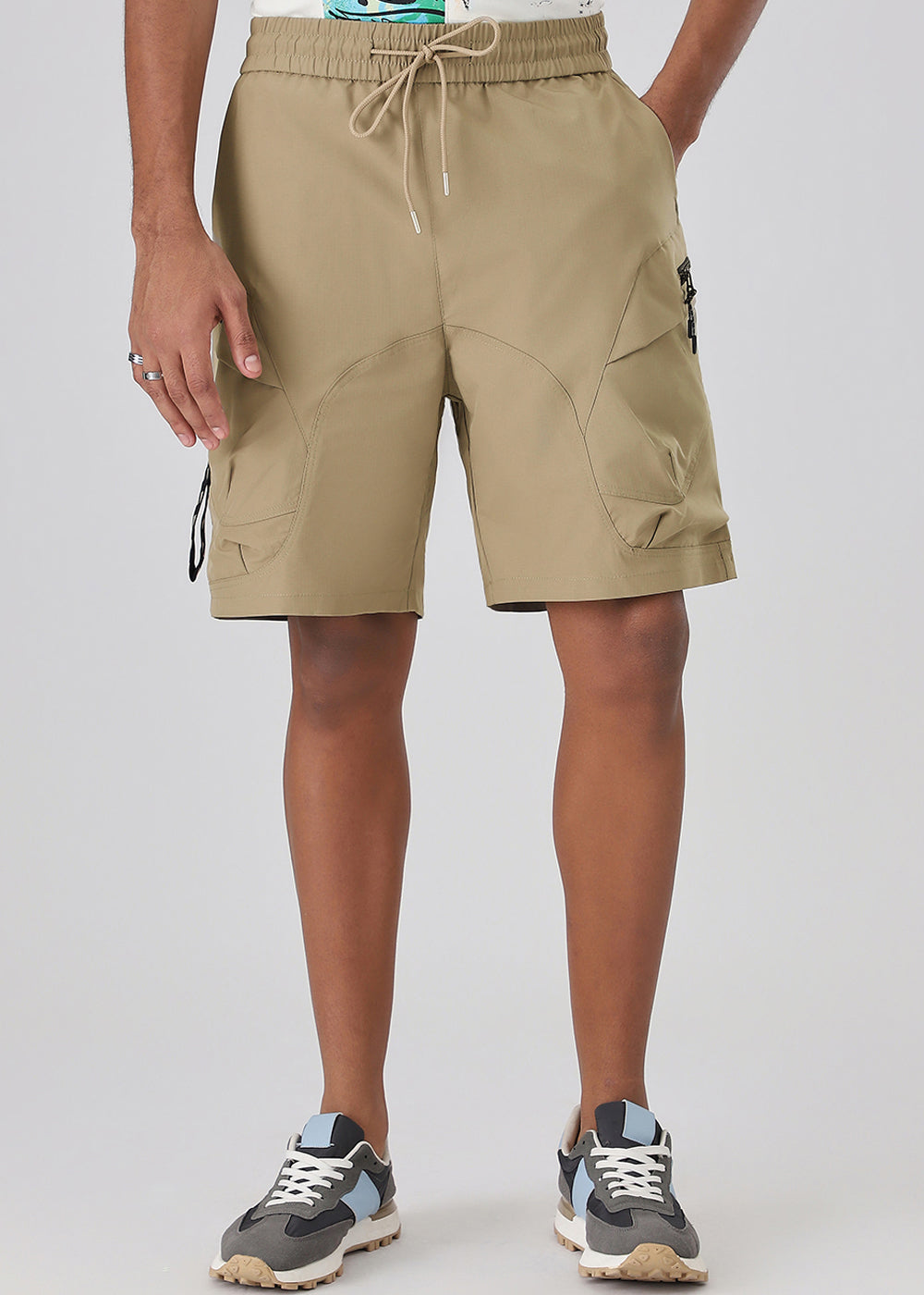 Beige Cargo Shorts