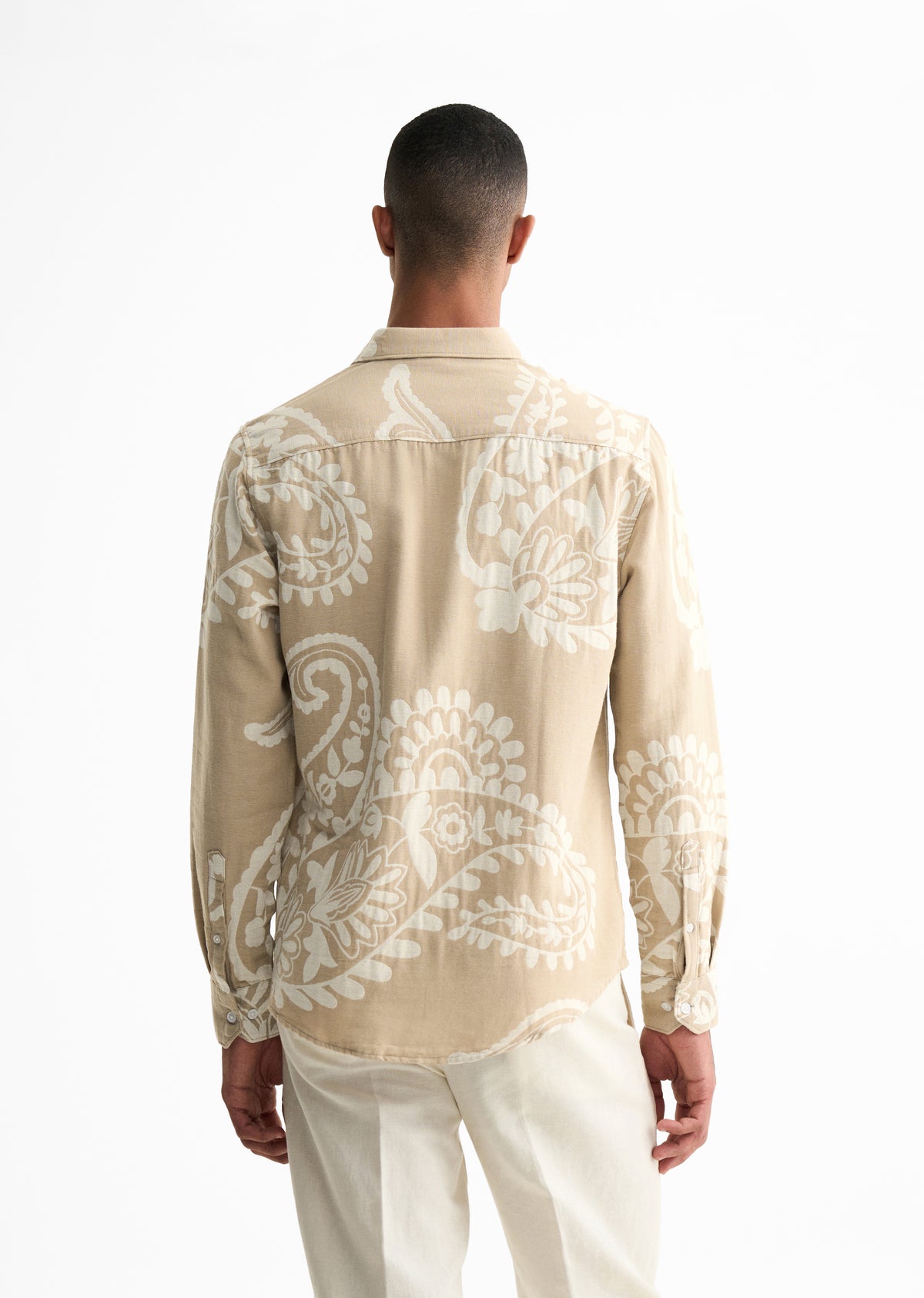 Beige Paisley Pattern Shirt