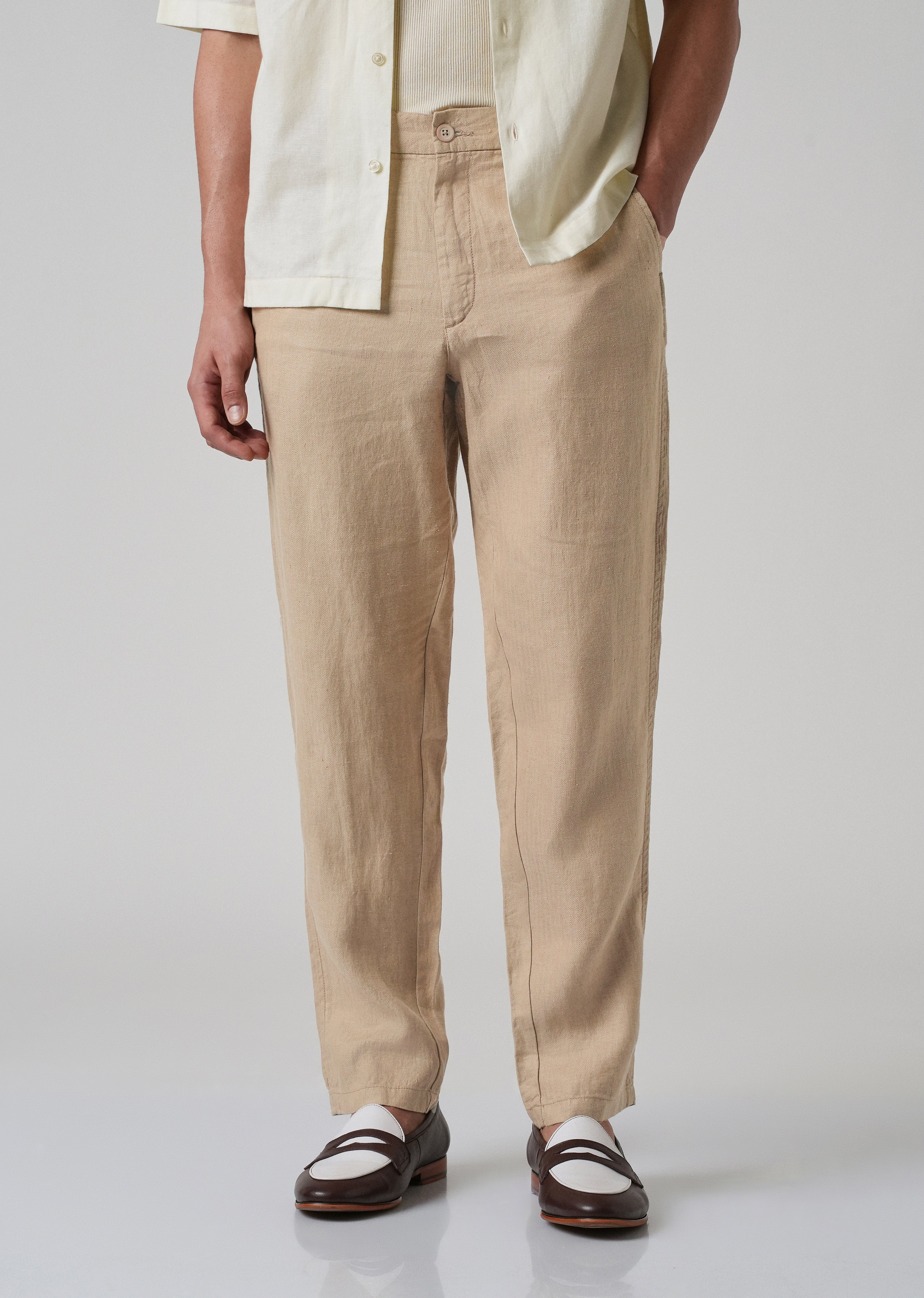 Bisque Cream Linen Pant