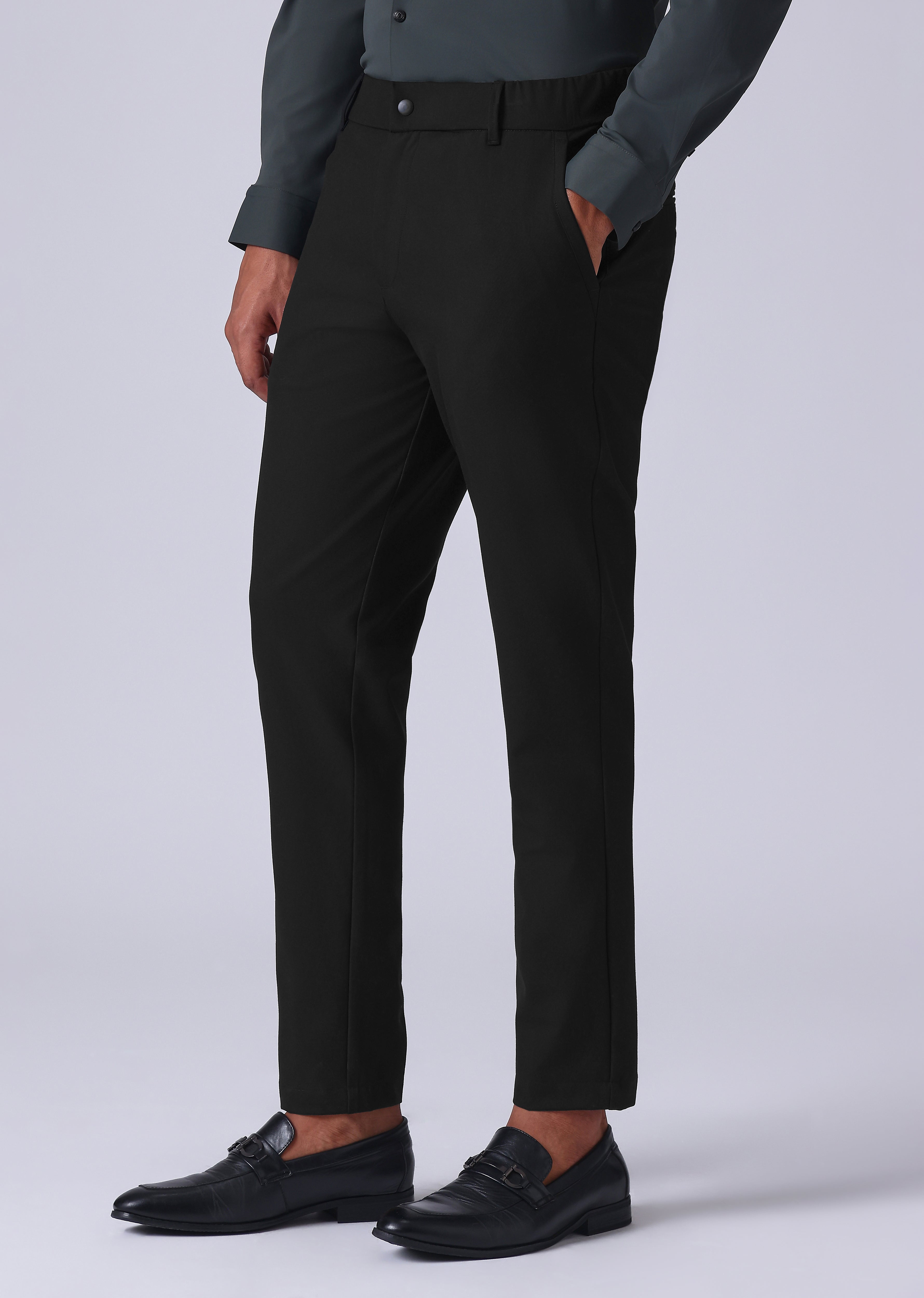 Black 8 Way Stretch Trousers