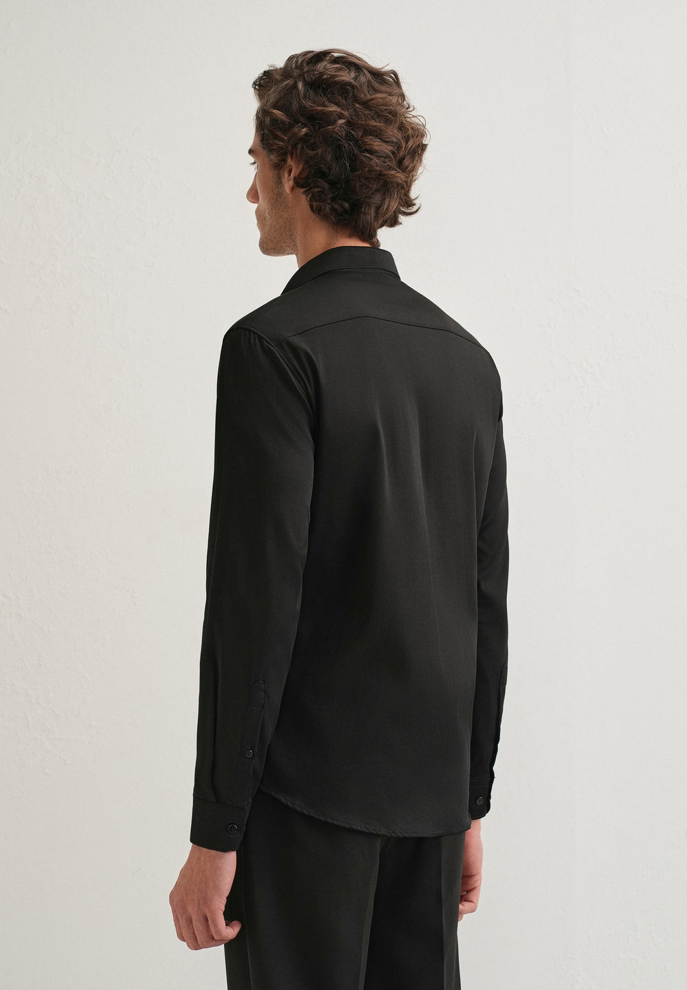 Black Abstract Embellished Designer Shirt