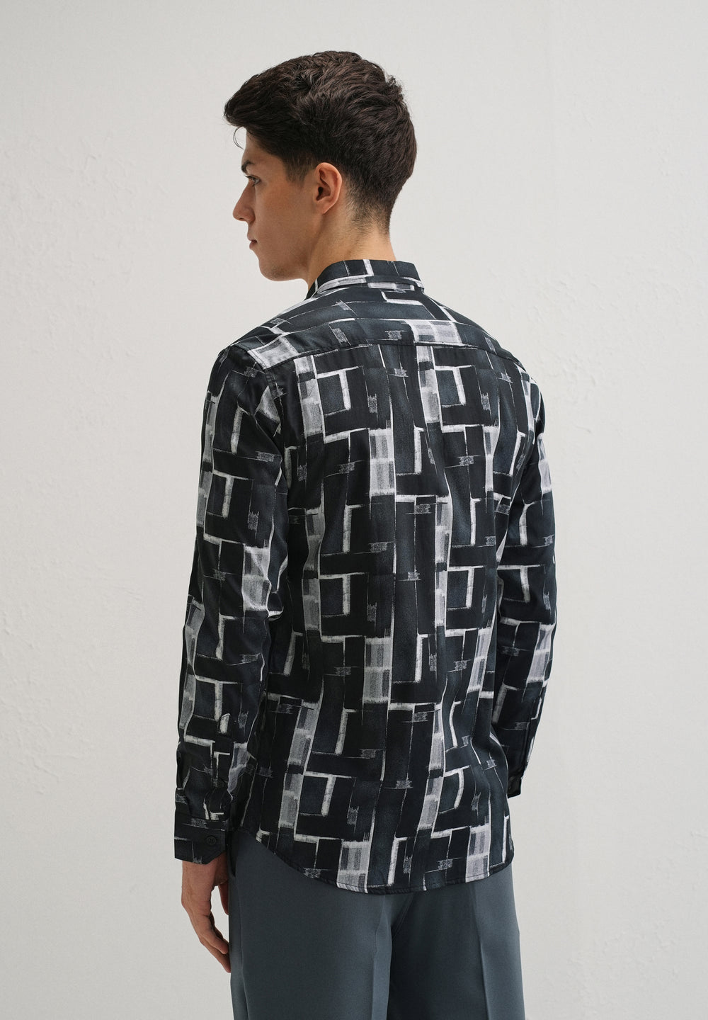 Black Abstractox Printed shirt