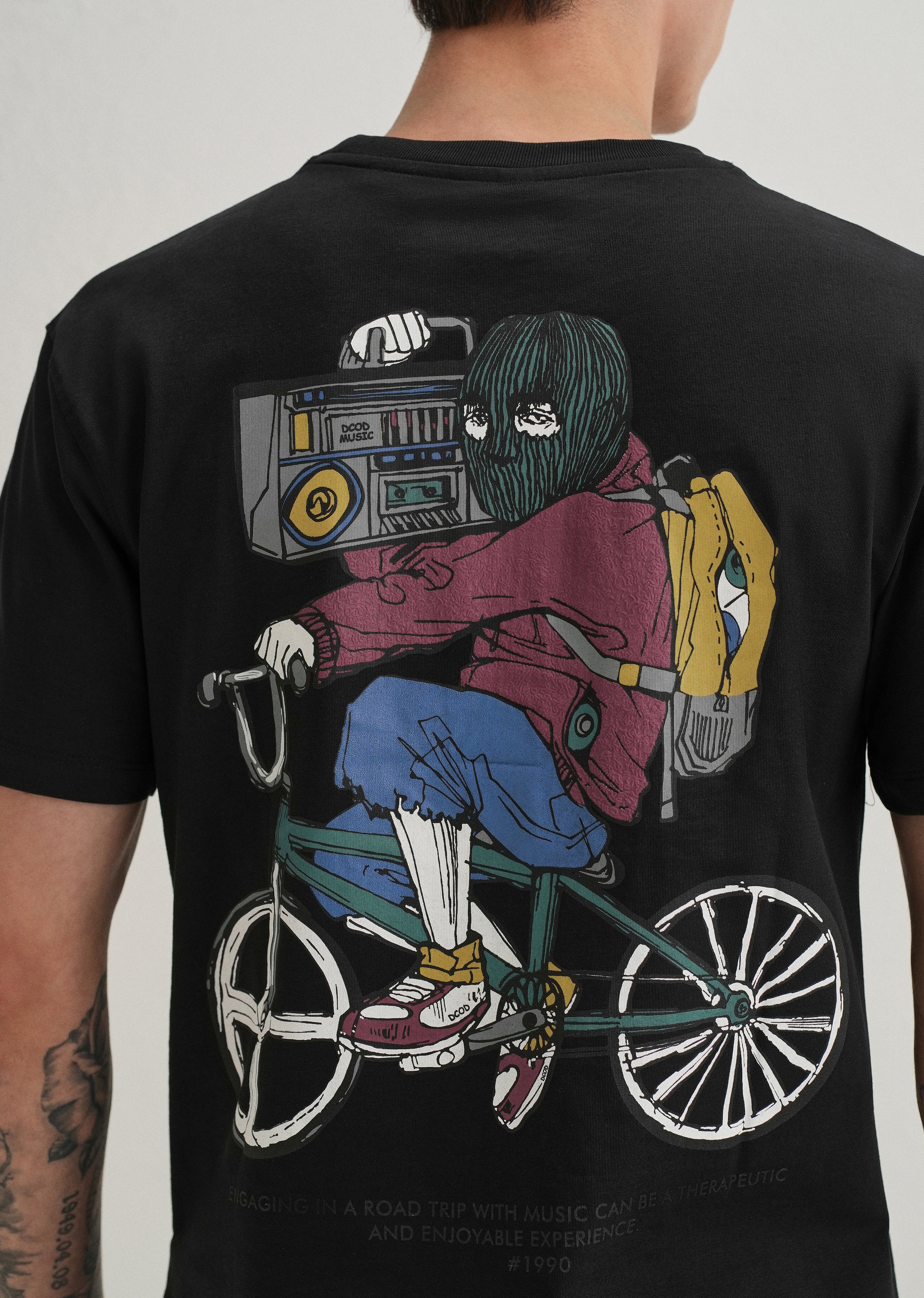 Black Back Graphic Print T-Shirt