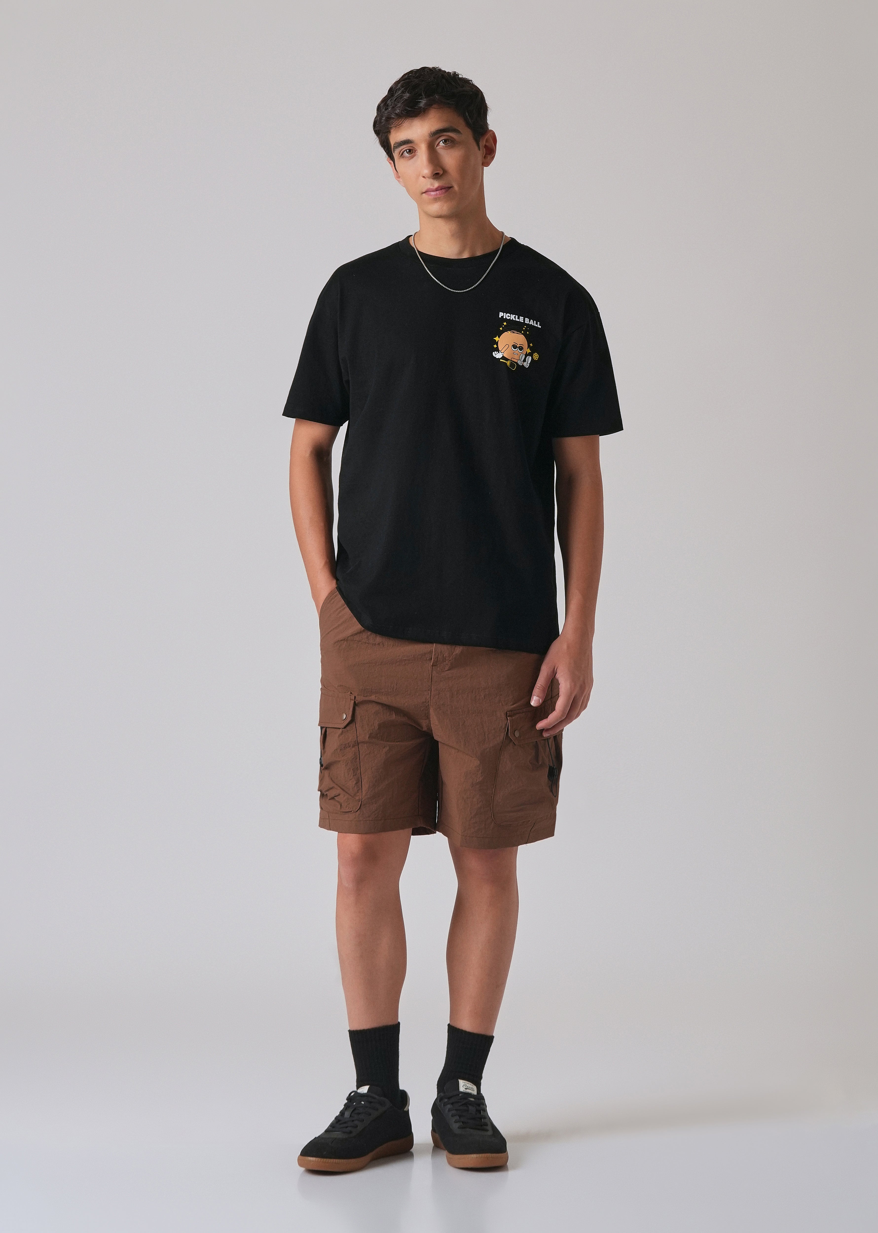 Black Back Printed Oversized T-Shirt
