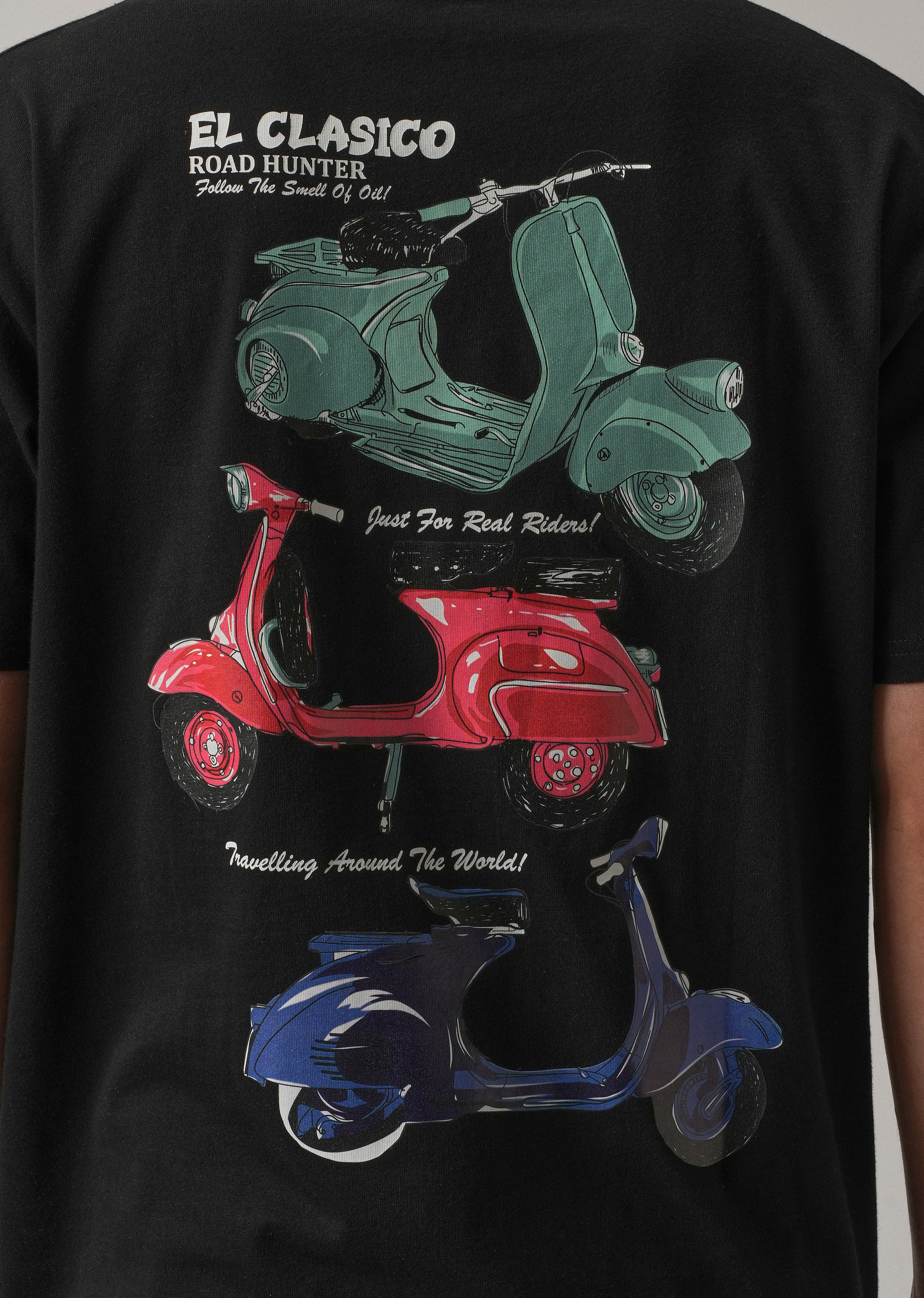 Black Back Print Oversized T-shirt