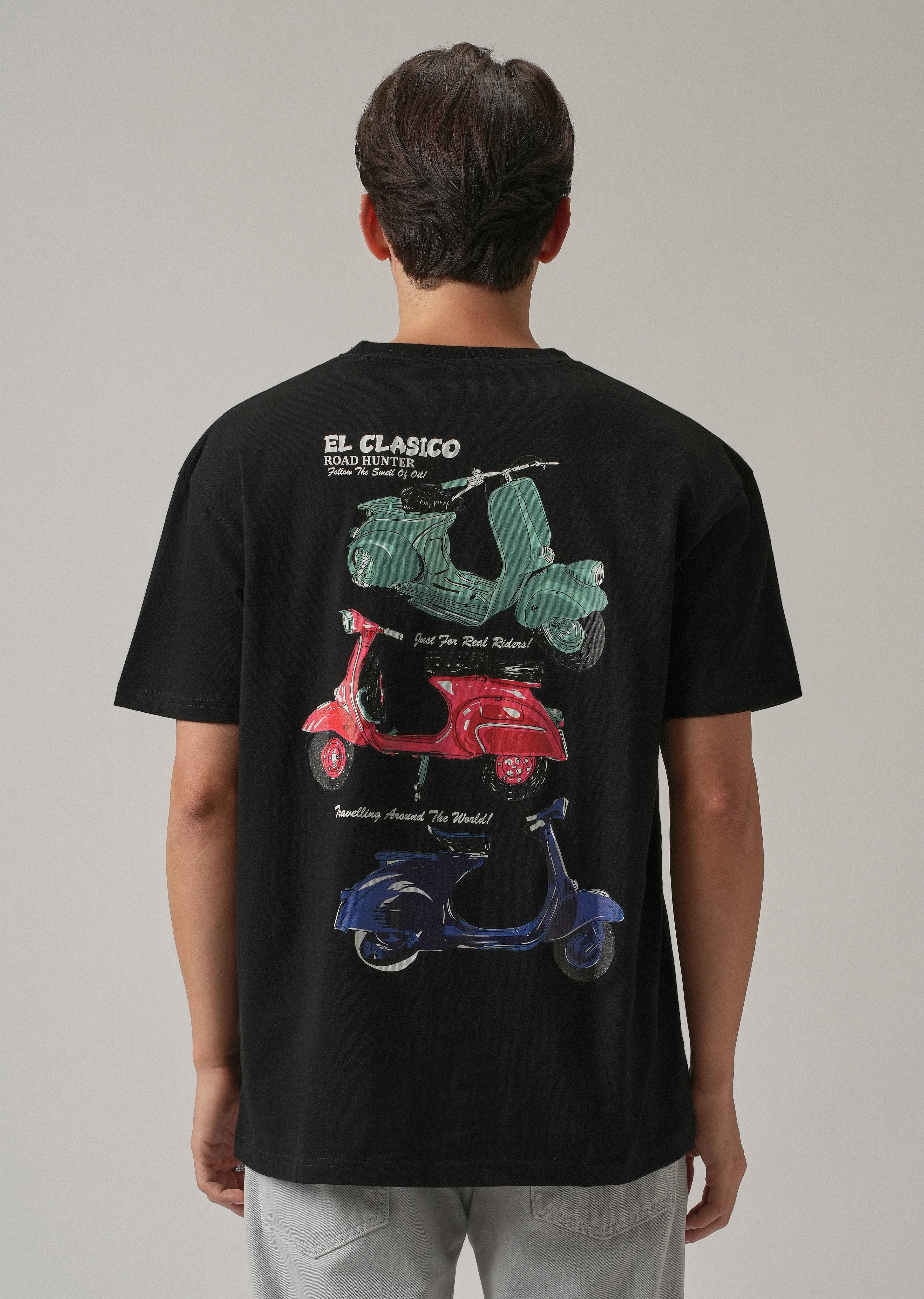 Black Back Print Oversized T-shirt