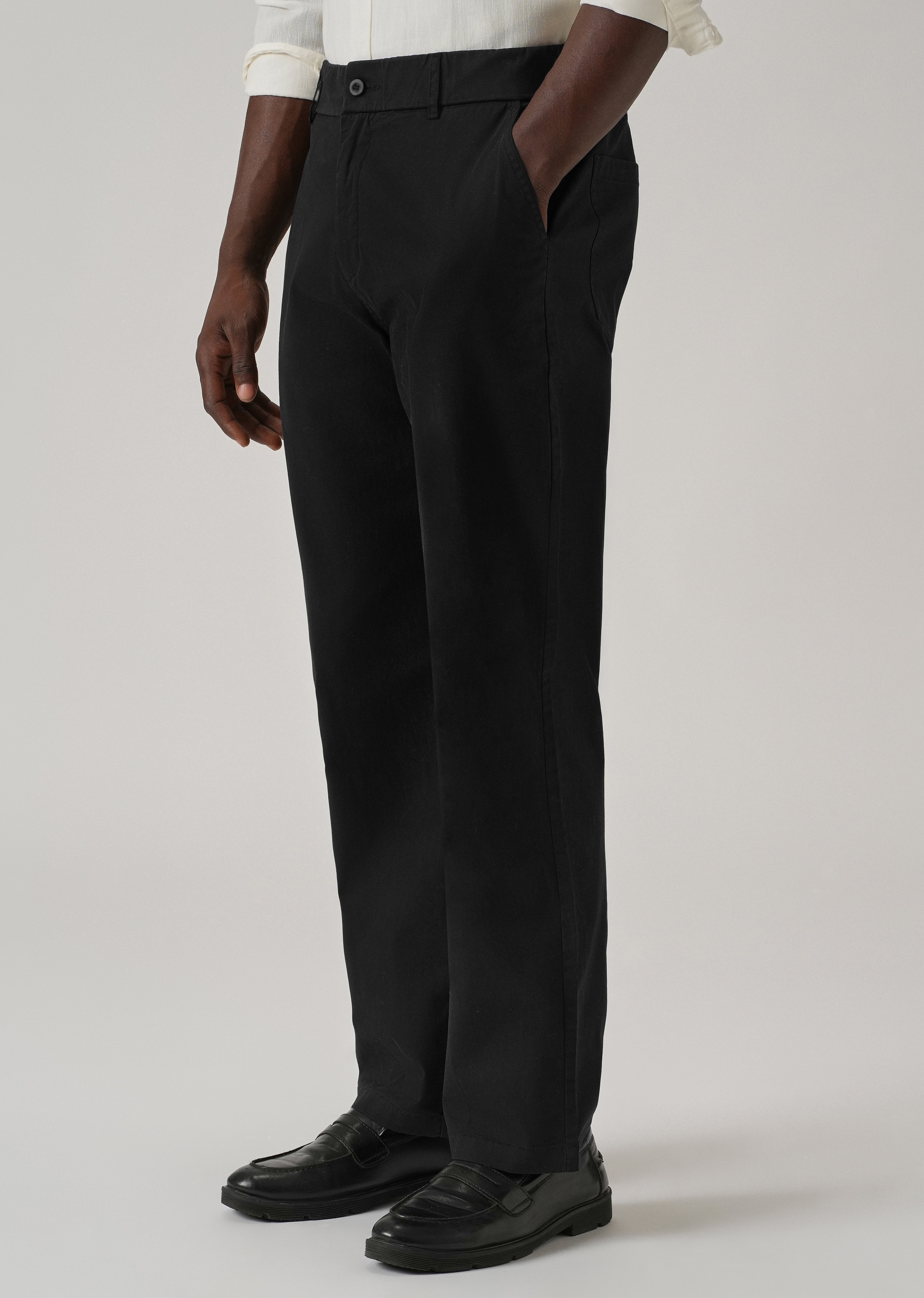 Baggy Fit Black Chinos
