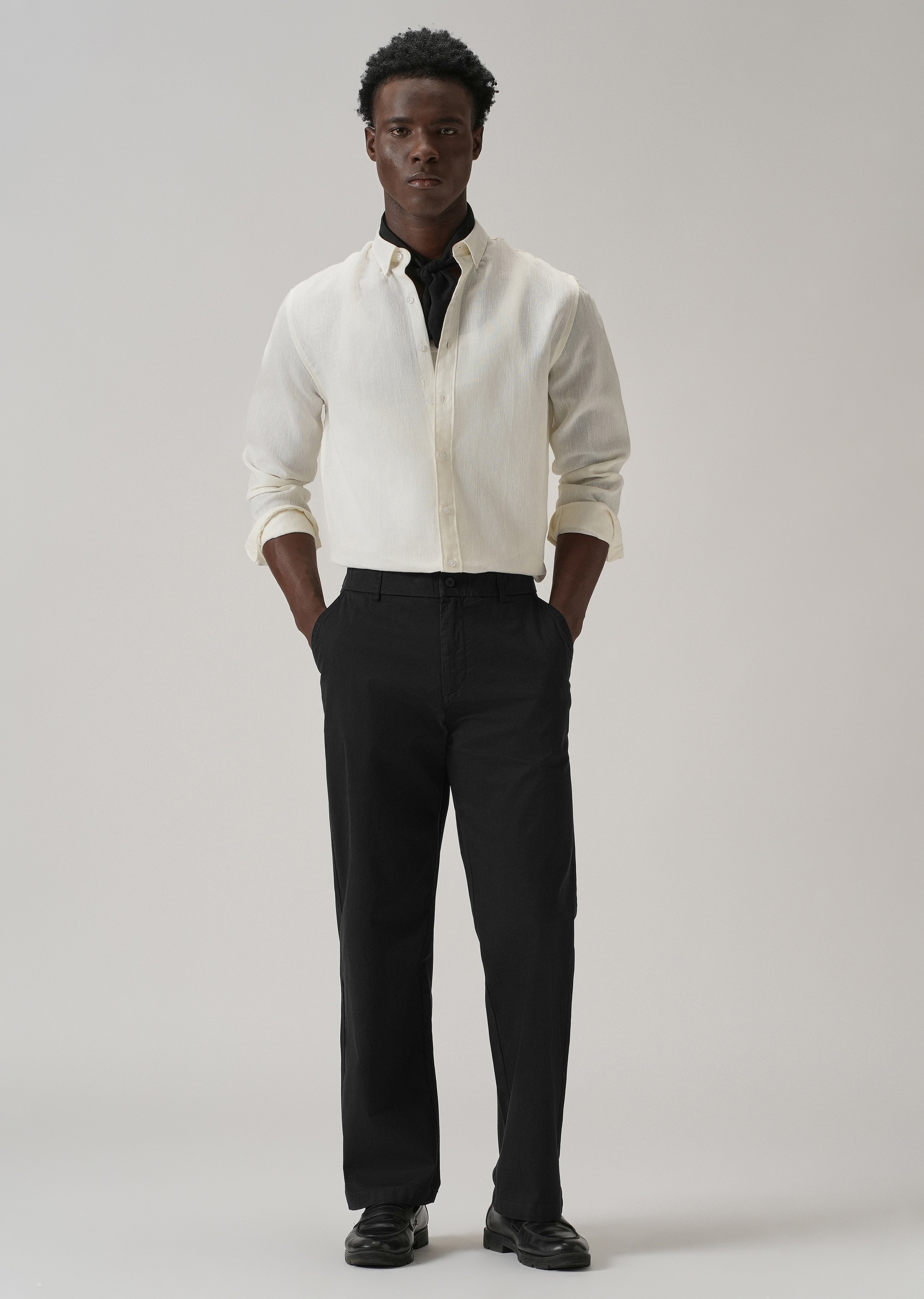Baggy Fit Black Chinos