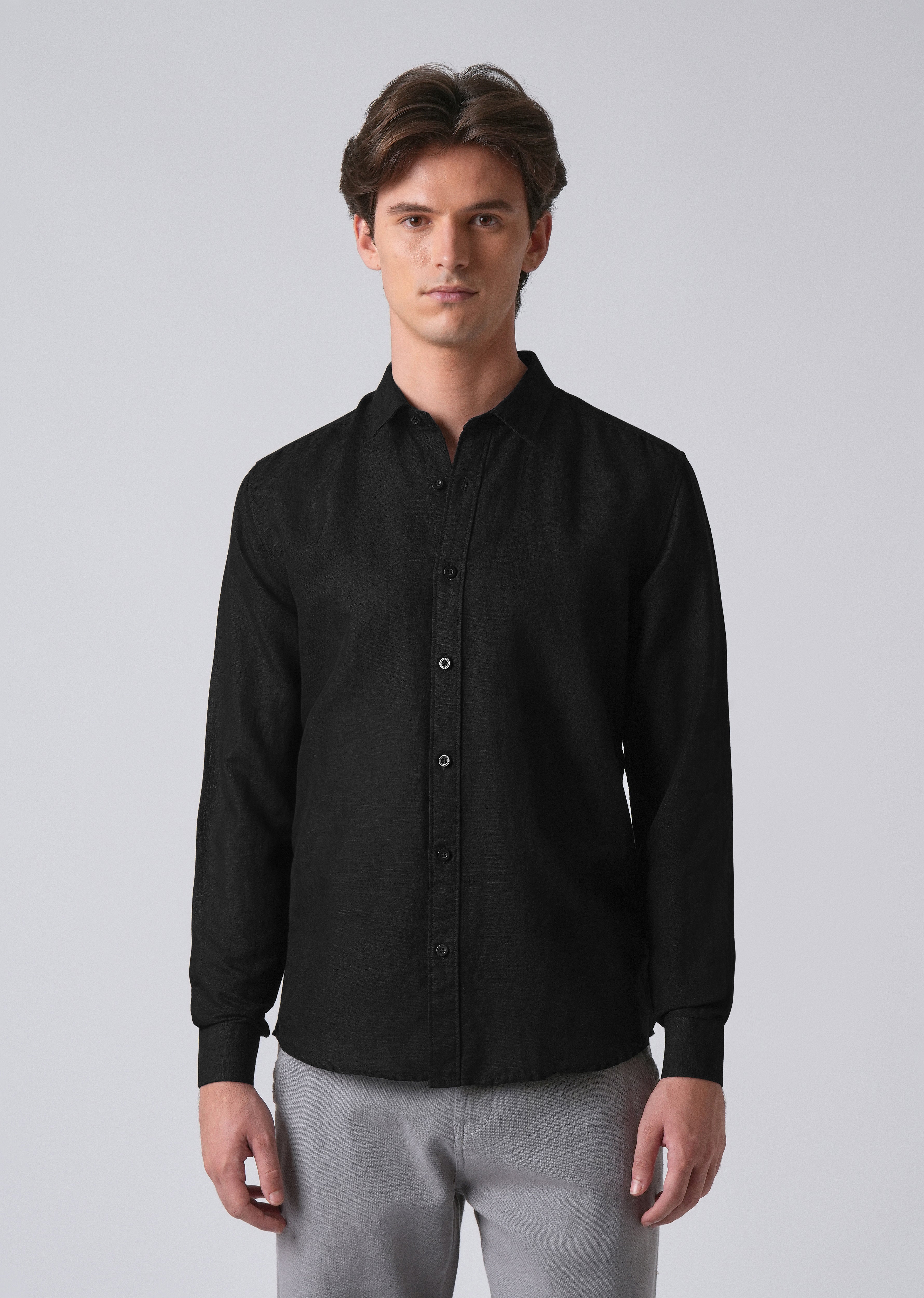 Black Linen Shirt