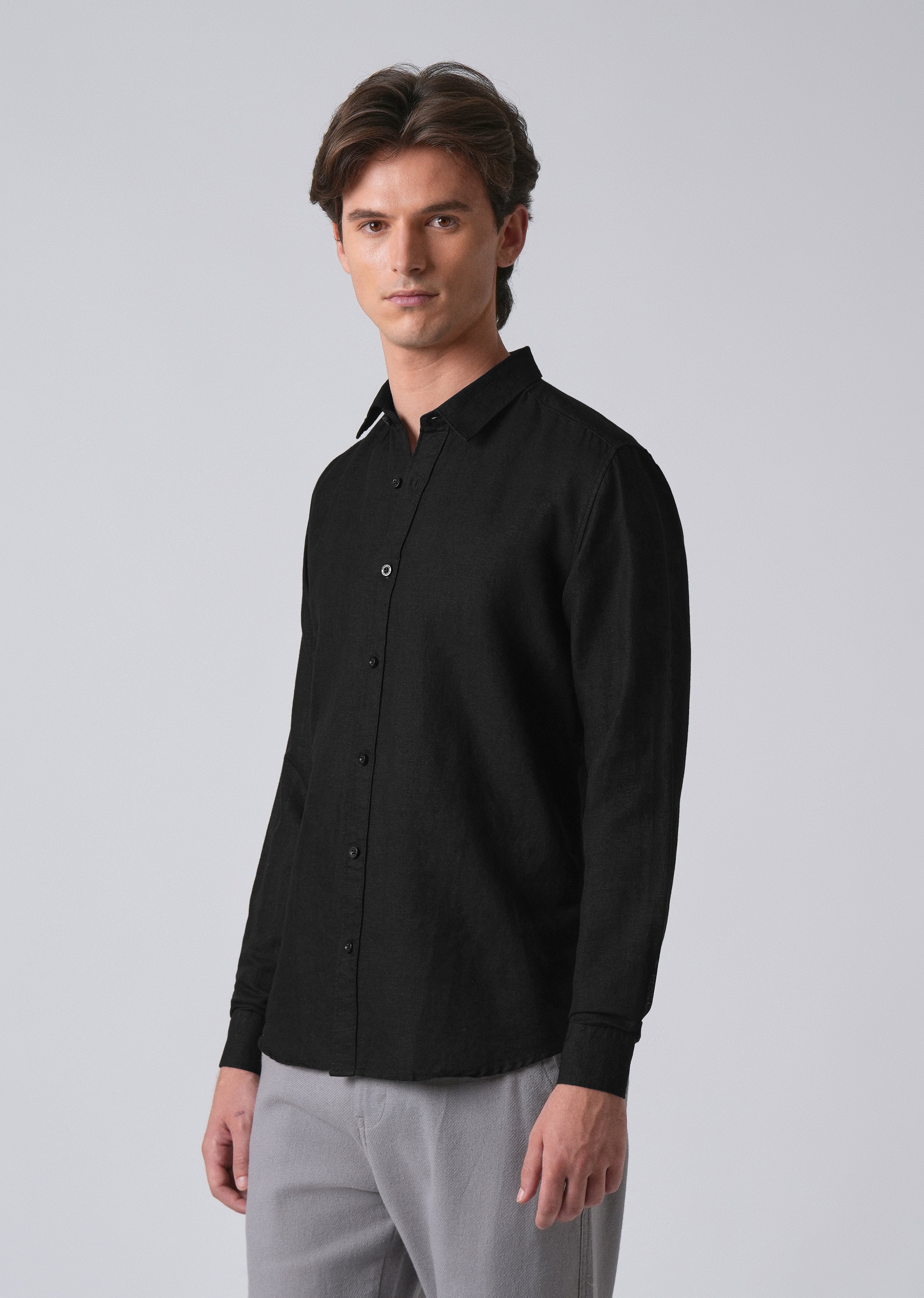 Black Linen Shirt