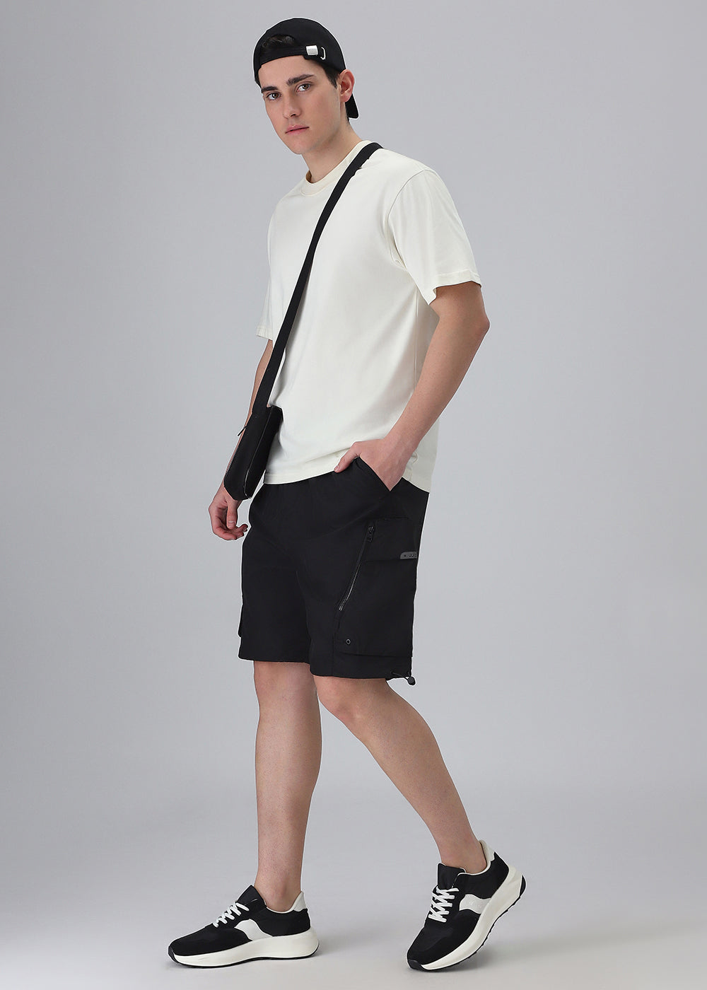 Black Cargo Pocket Shorts