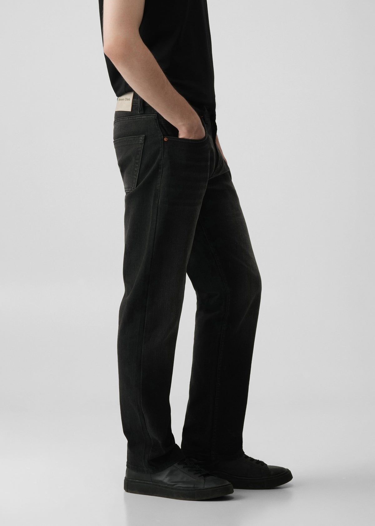 Charcoal Black Slim Straight Jeans