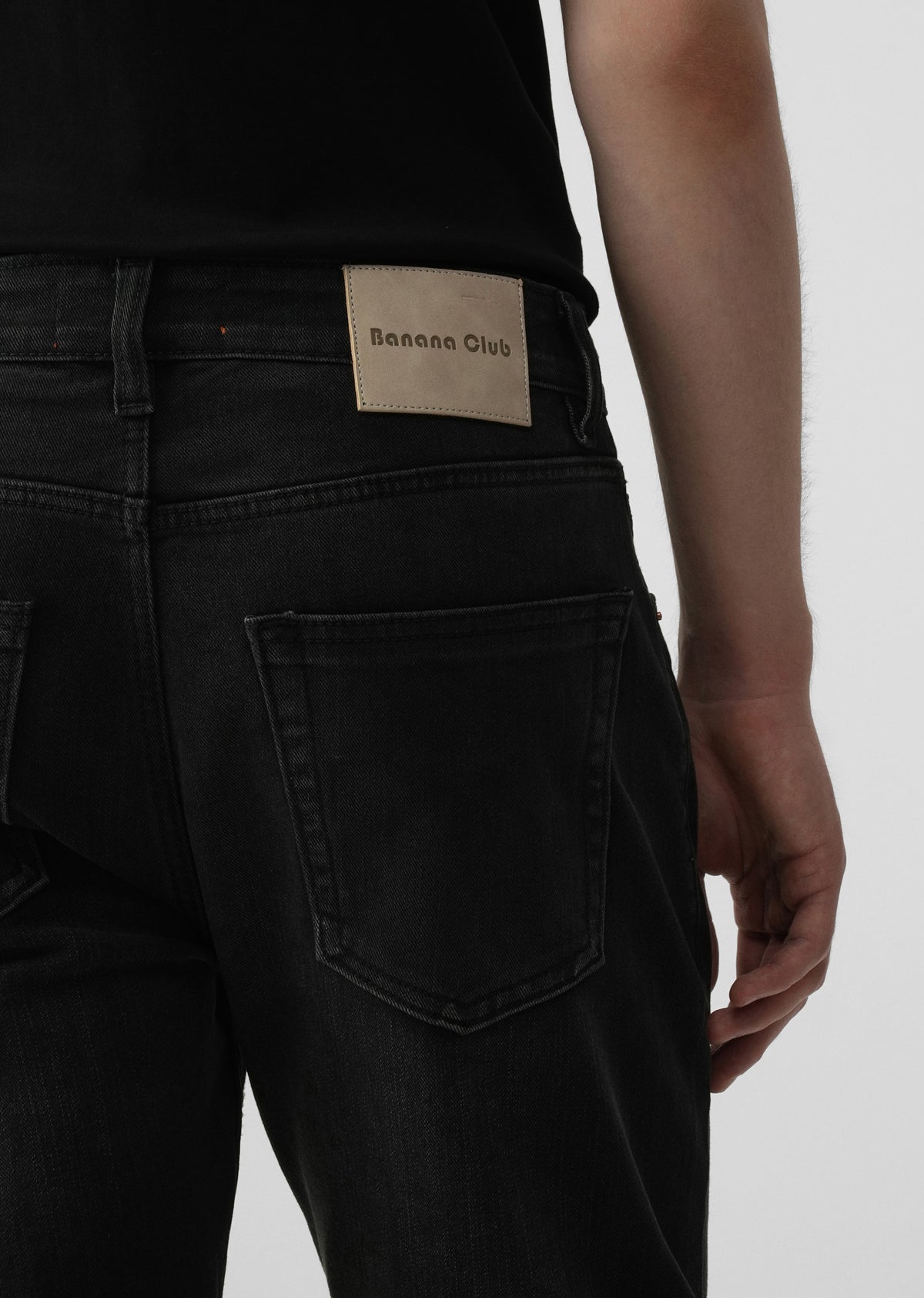 Charcoal Black Slim Straight Jeans