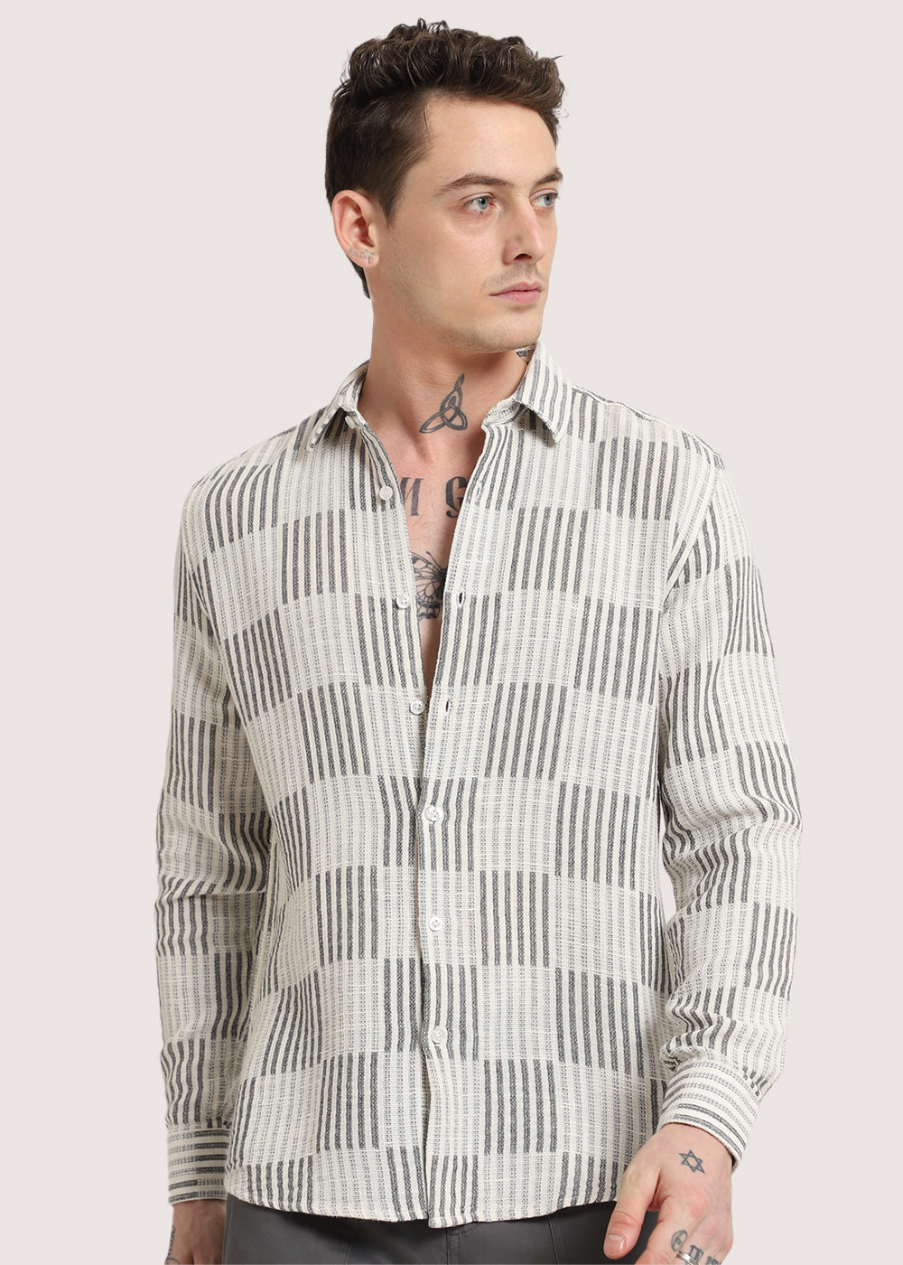 Black Checker Textured Shirt
