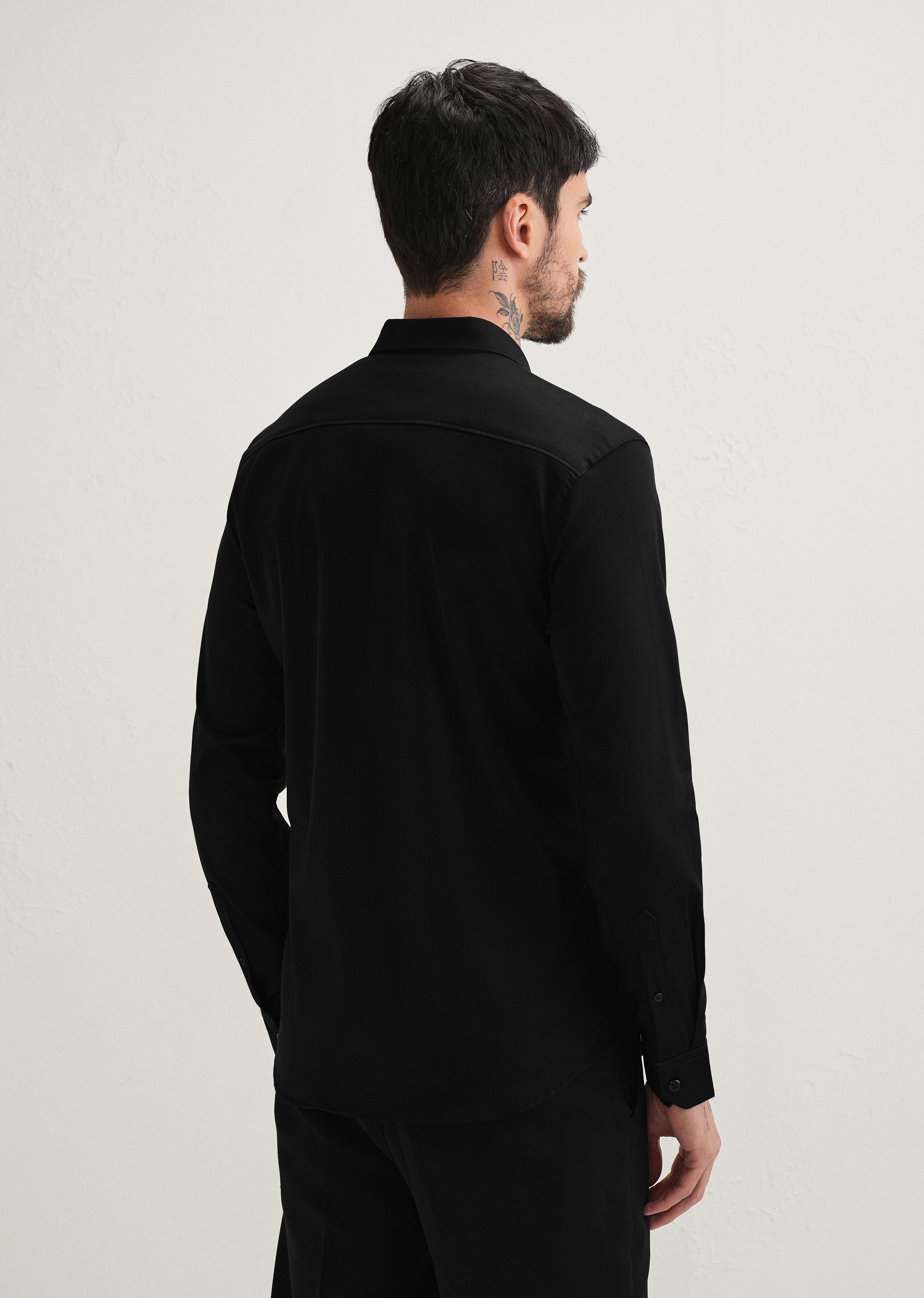 Black Cheetah Embellished Handwork Designer Shirt