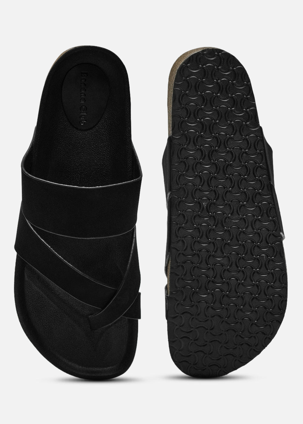 Black Classic Criss-Cross Comfort Sandals