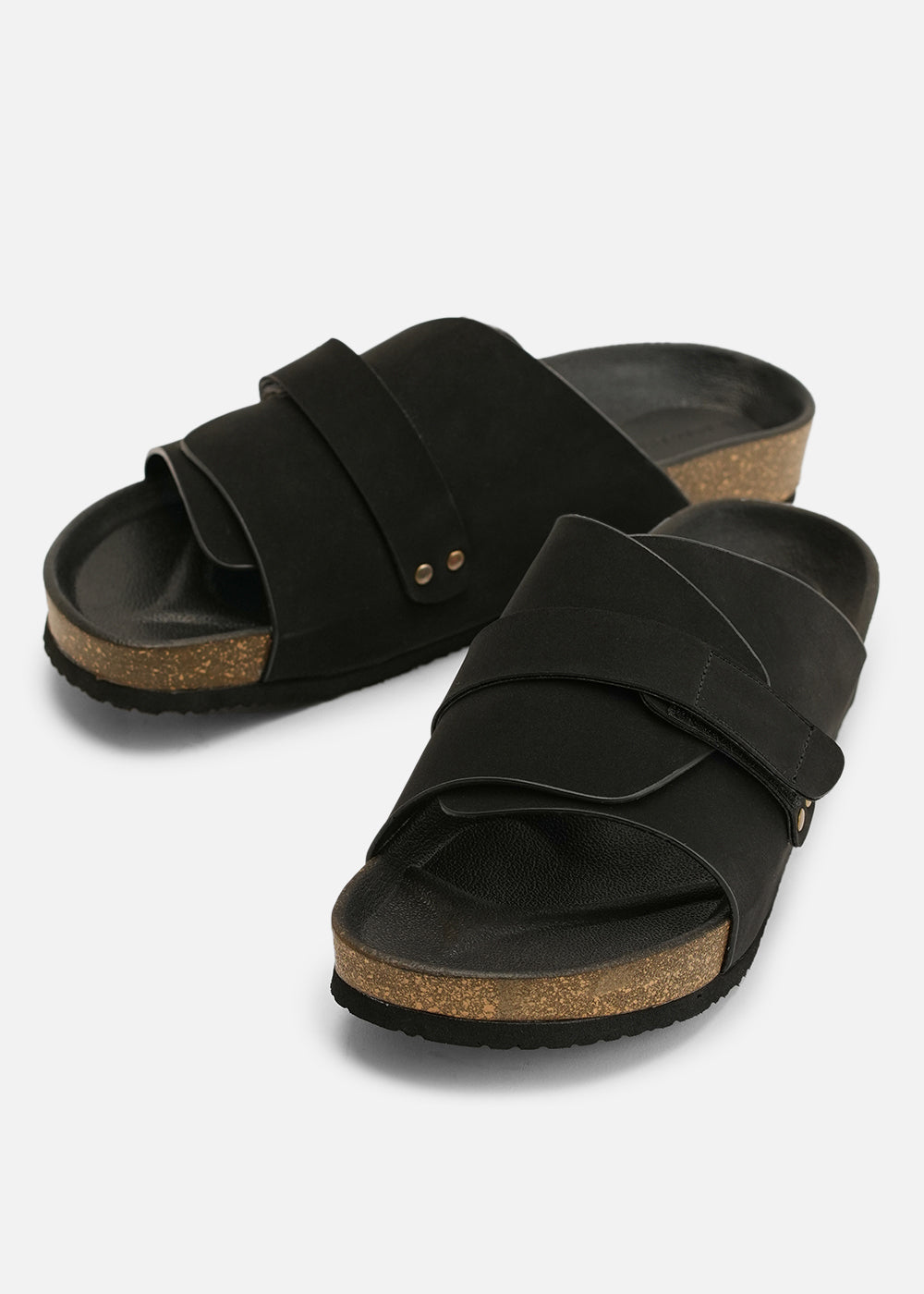 Black Classic Cross-Over Sandals