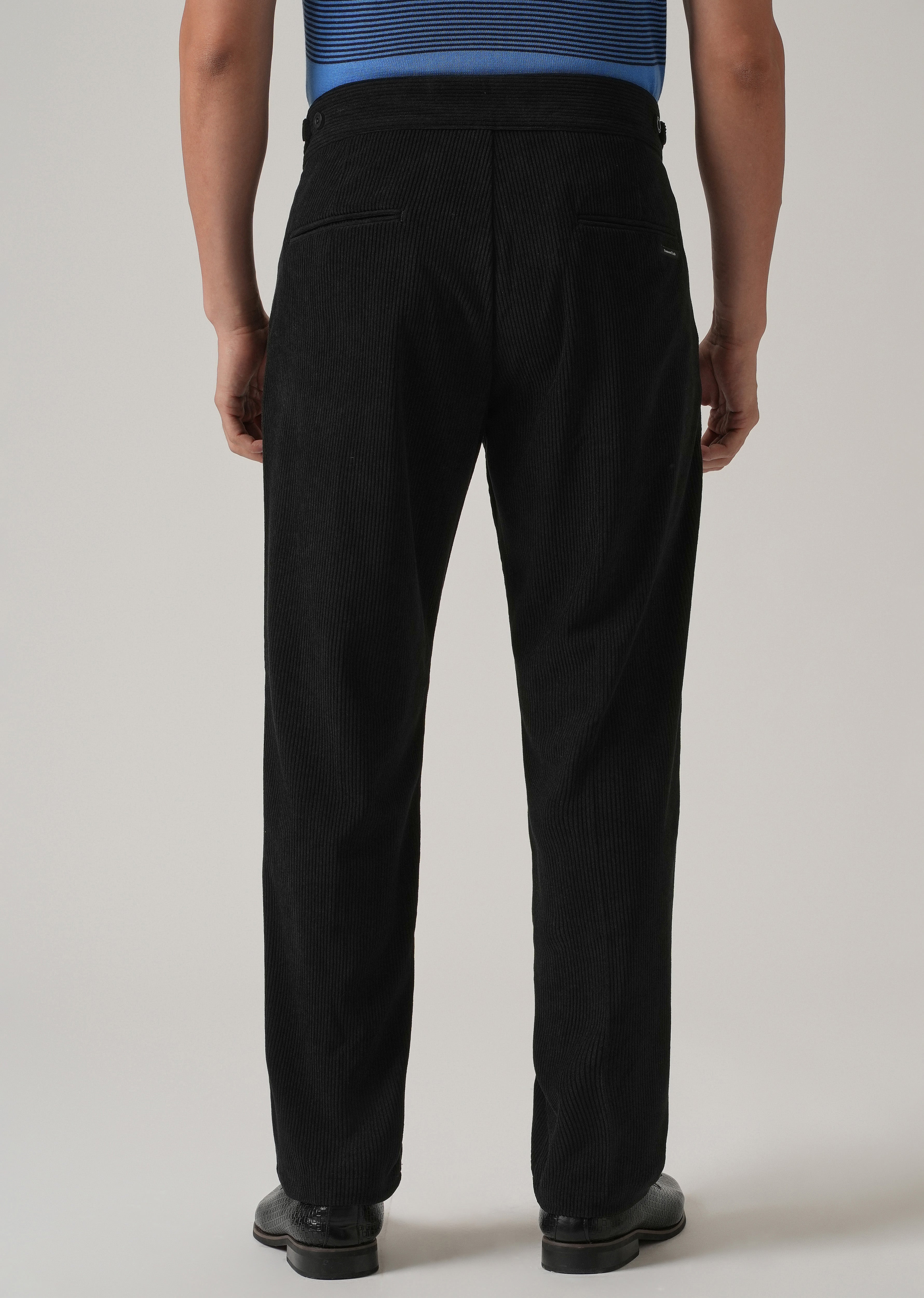 Black Corduroy Gurkha Pants