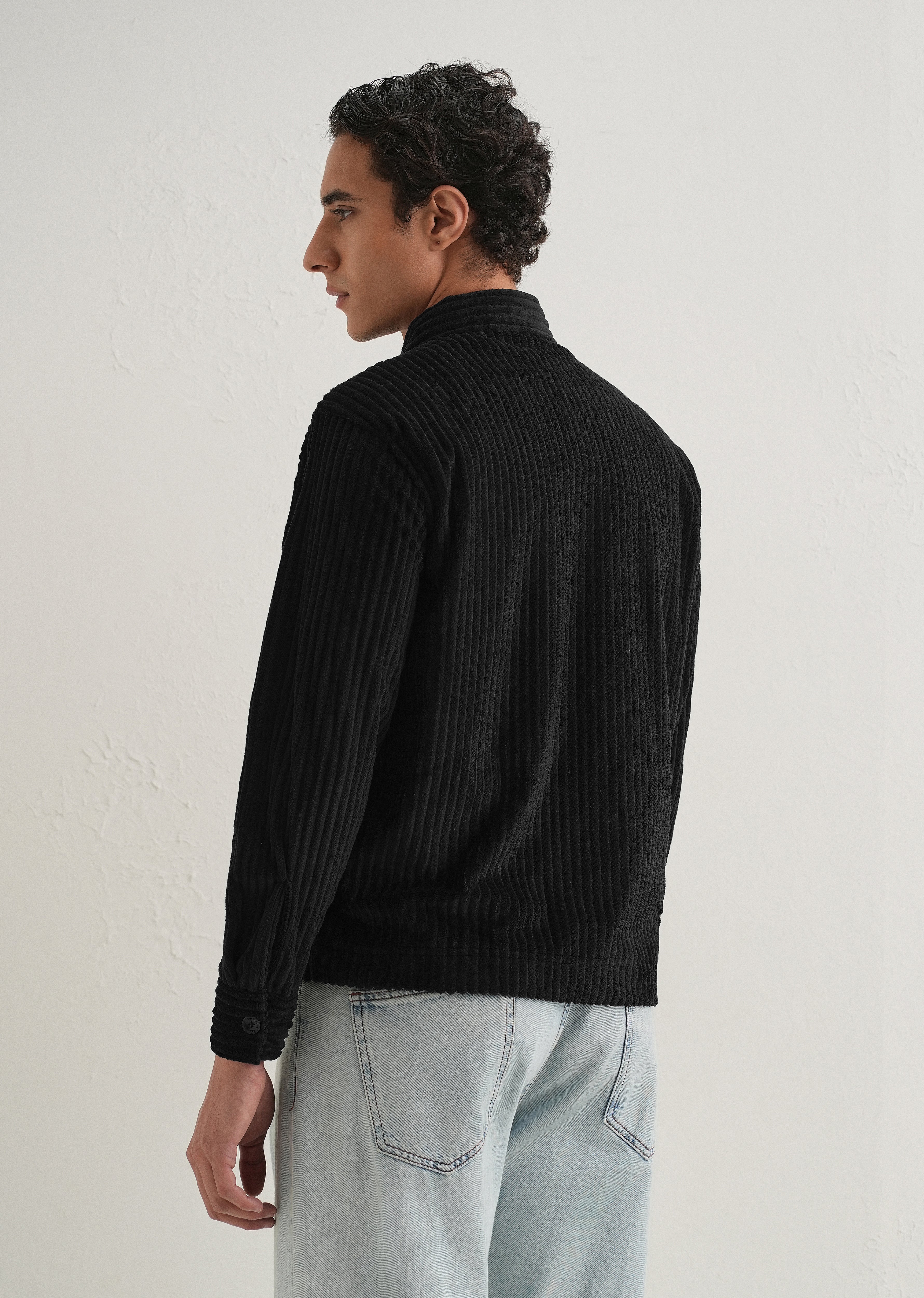 Black Corduroy Shacket