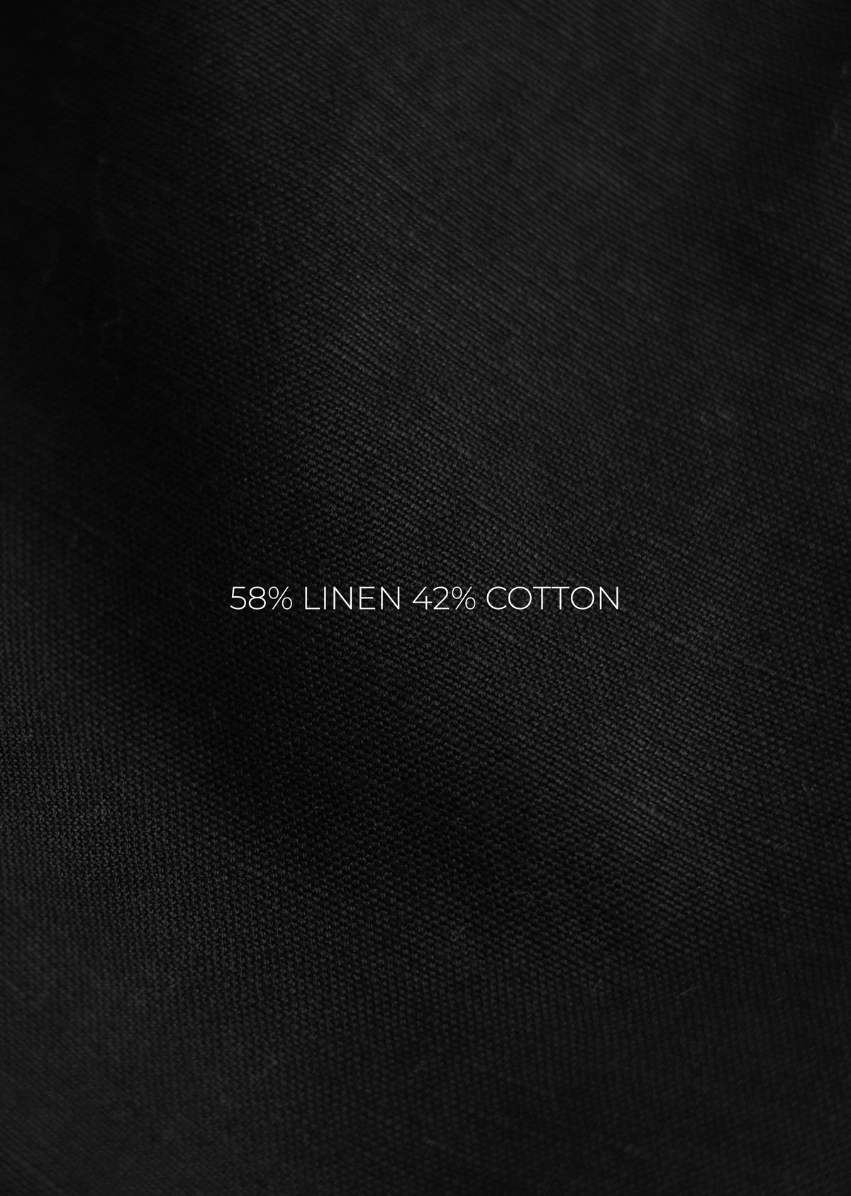 Black Cotton Linen Gurkha Pant