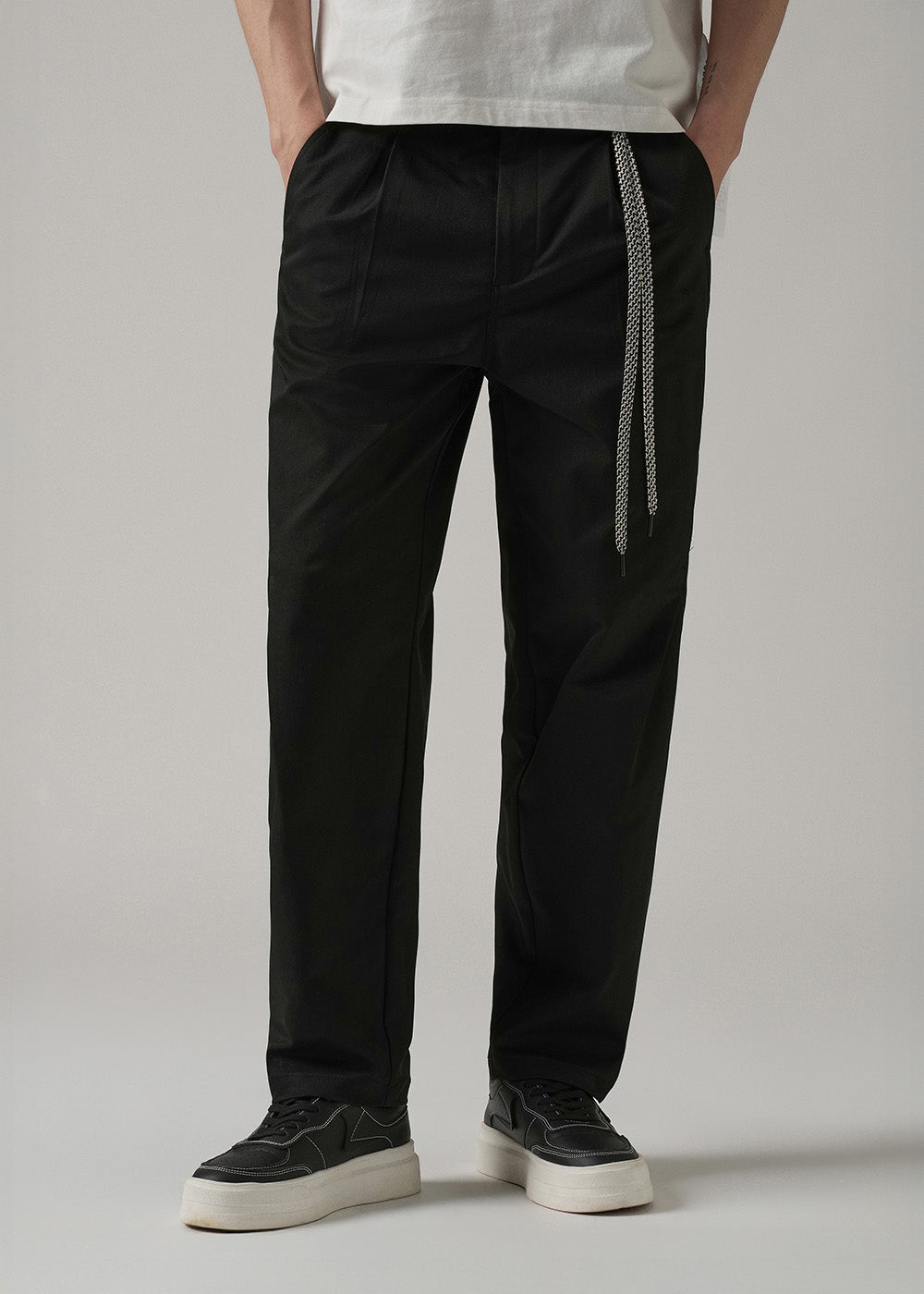 Black Stone Wash Pant