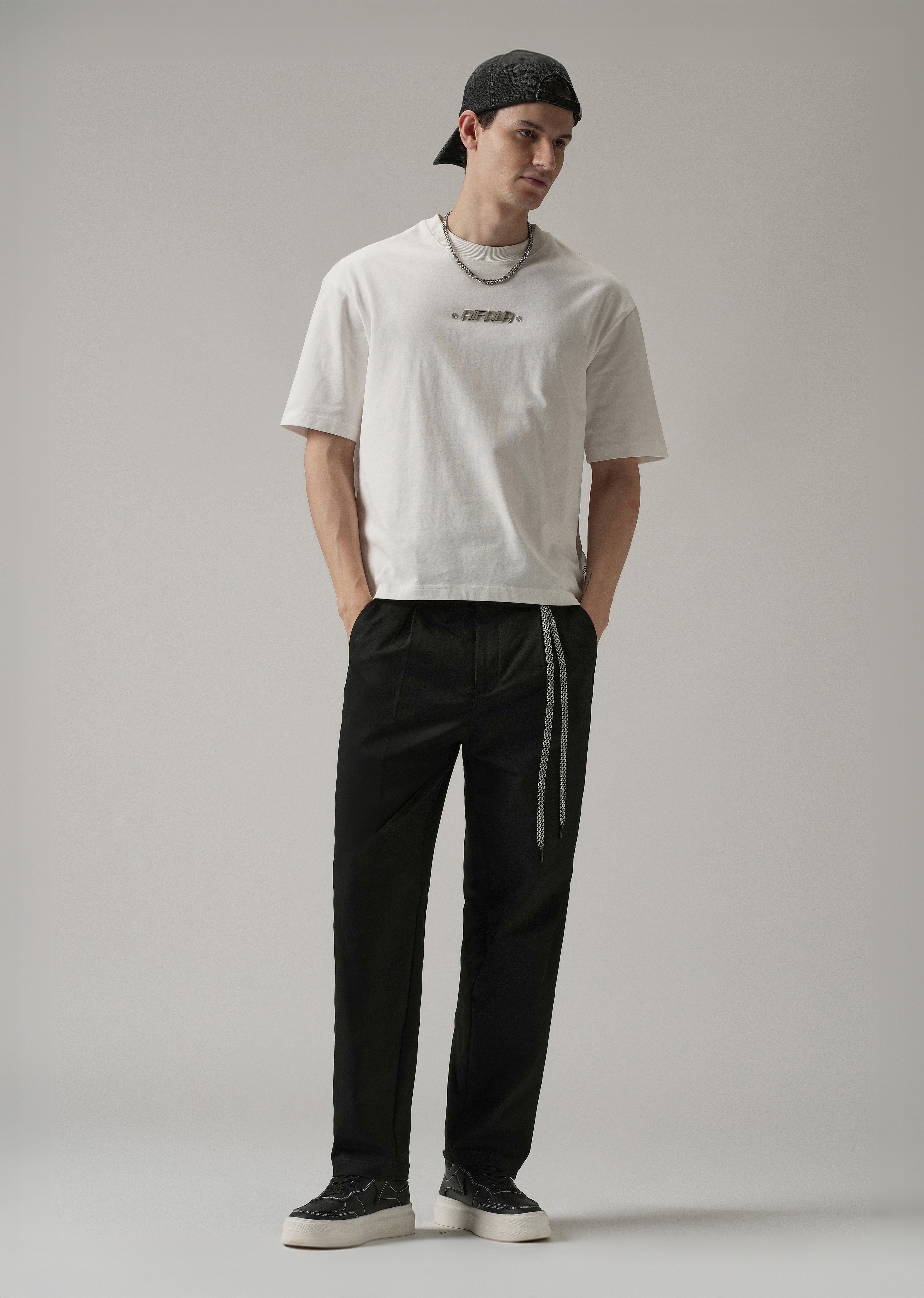 Black Stone Wash Pant