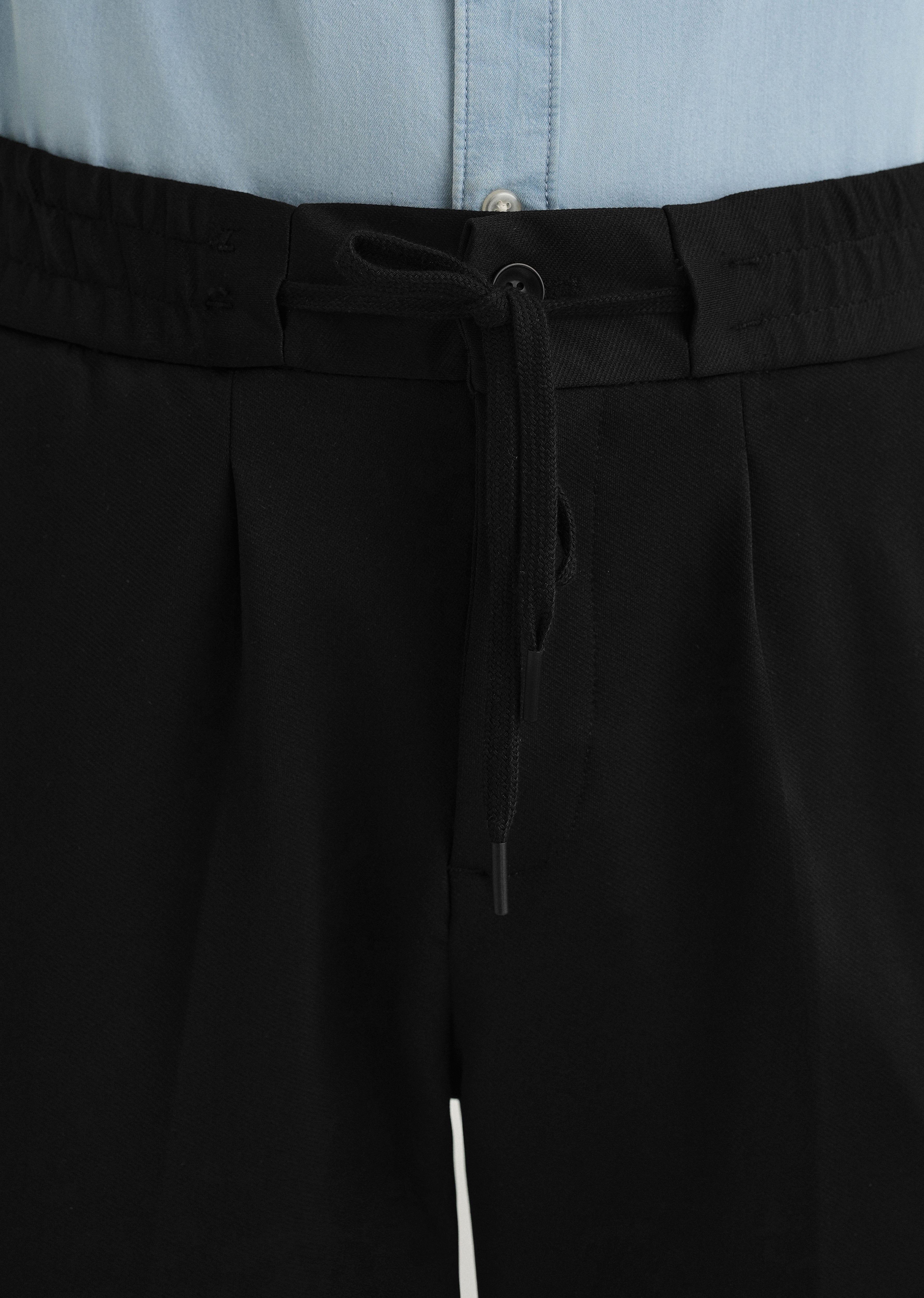 Black Drawstring Trousers