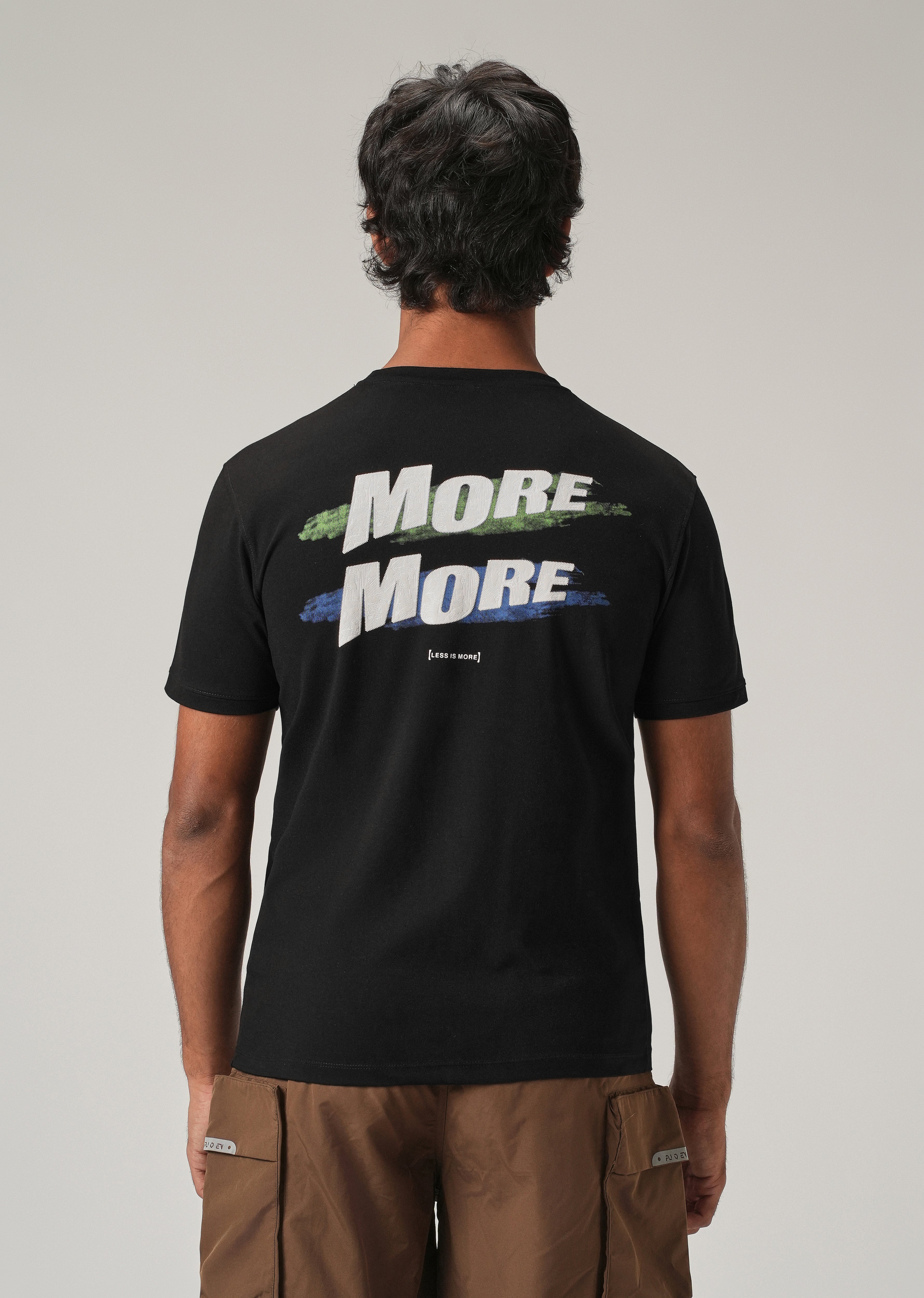 Black Embossed Slim Fit T-Shirt