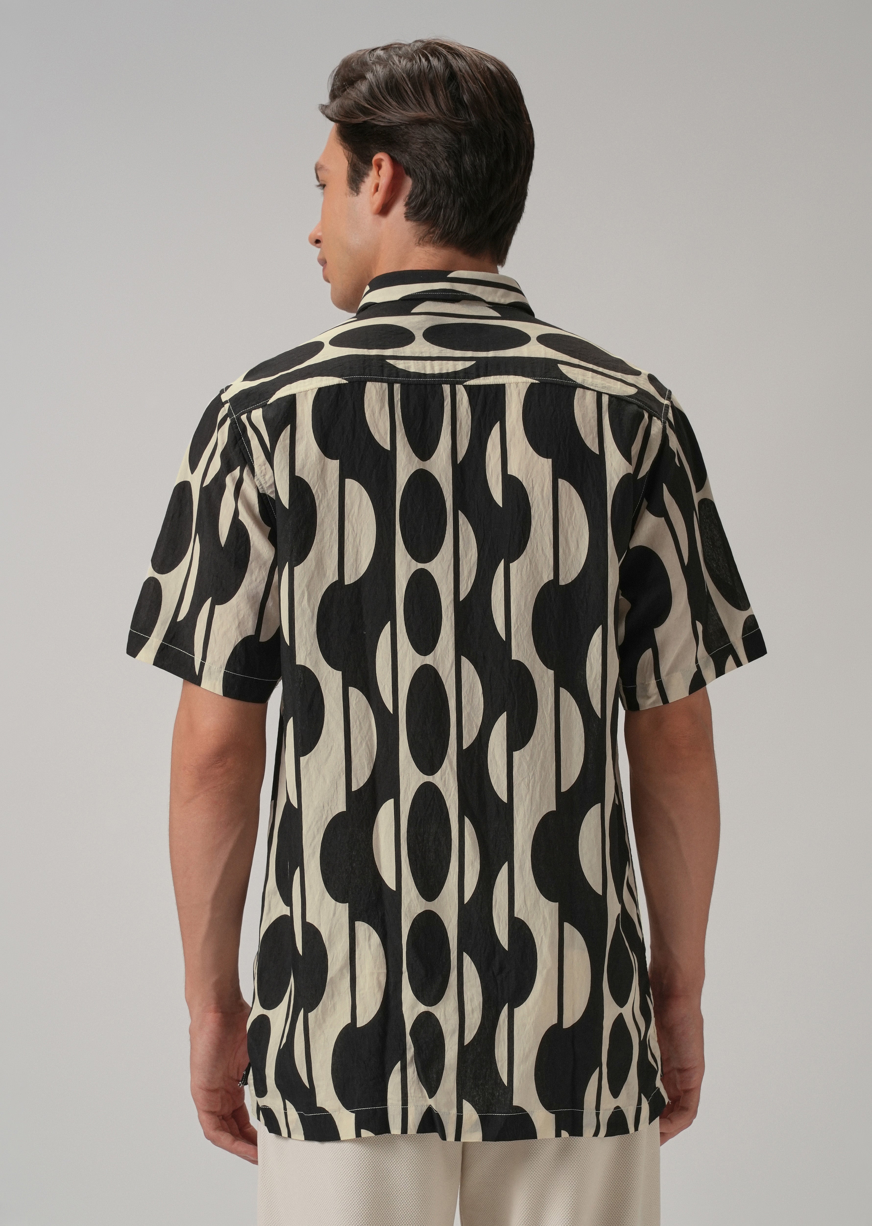 Black Geometric Printed Shirt