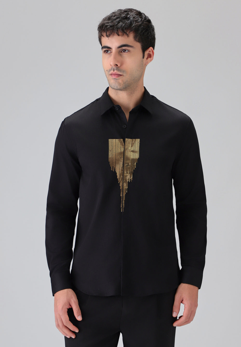 Black Glimmer Designer Shirt
