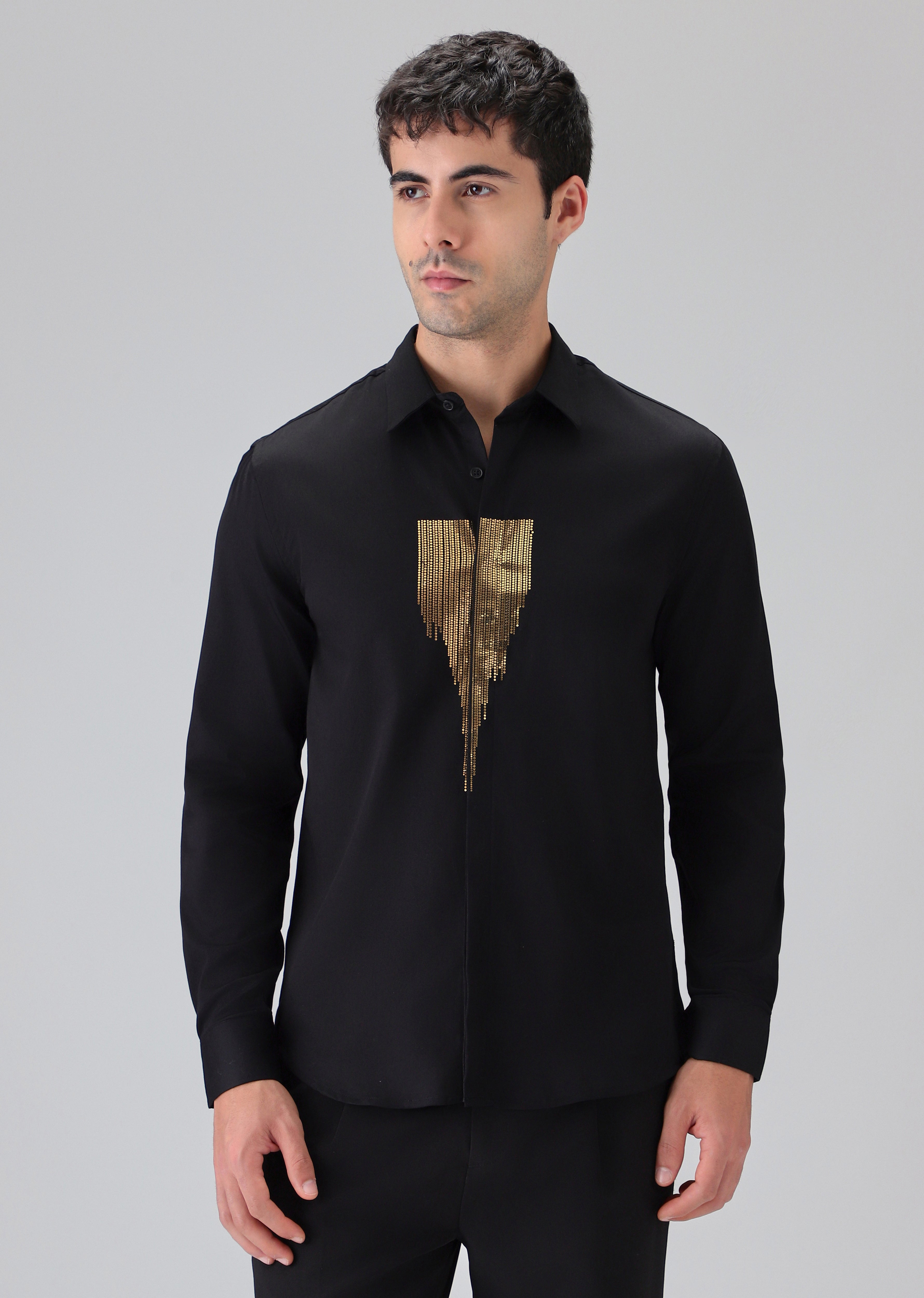 Black Glimmer Designer Shirt