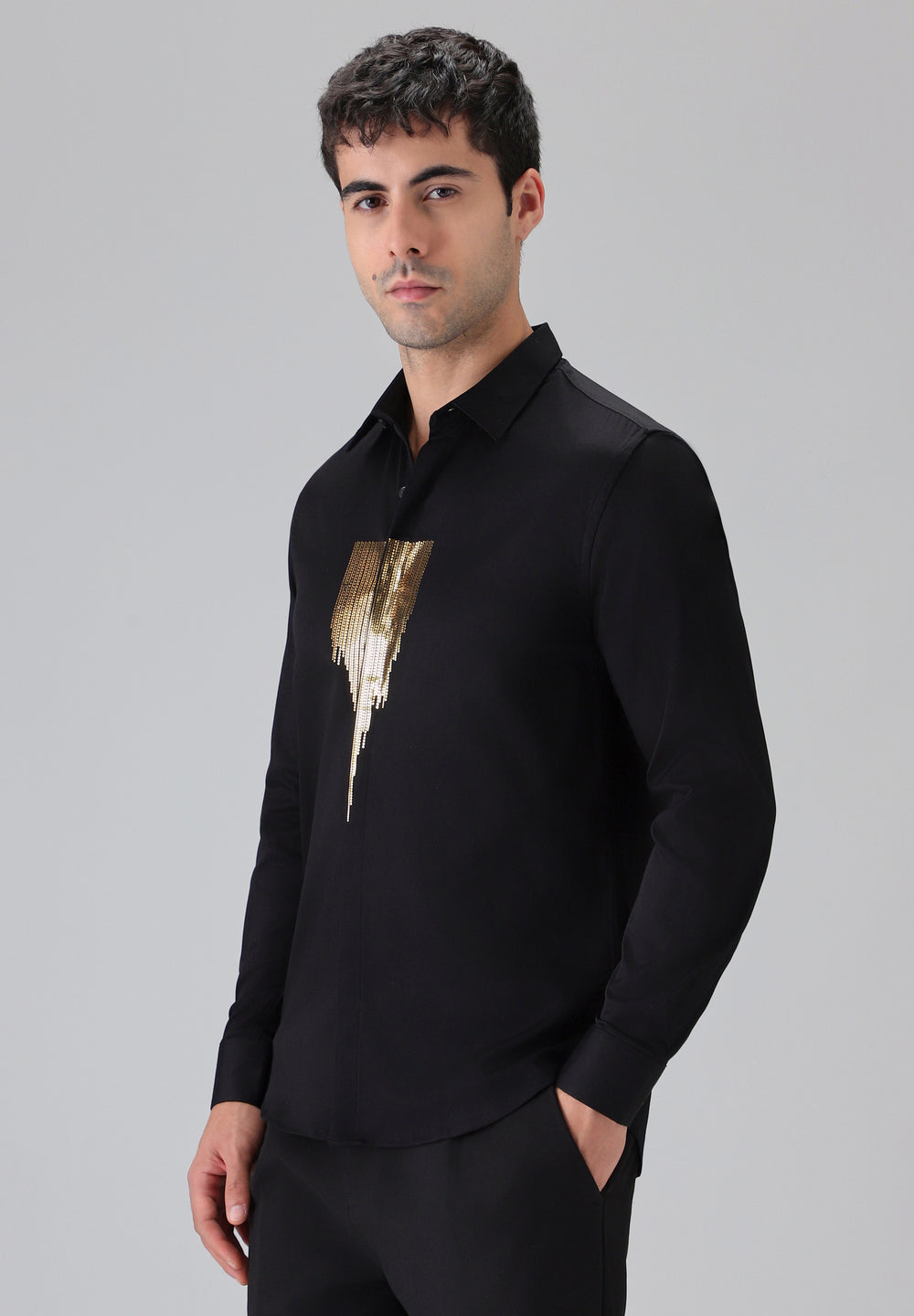 Black Glimmer Designer Shirt
